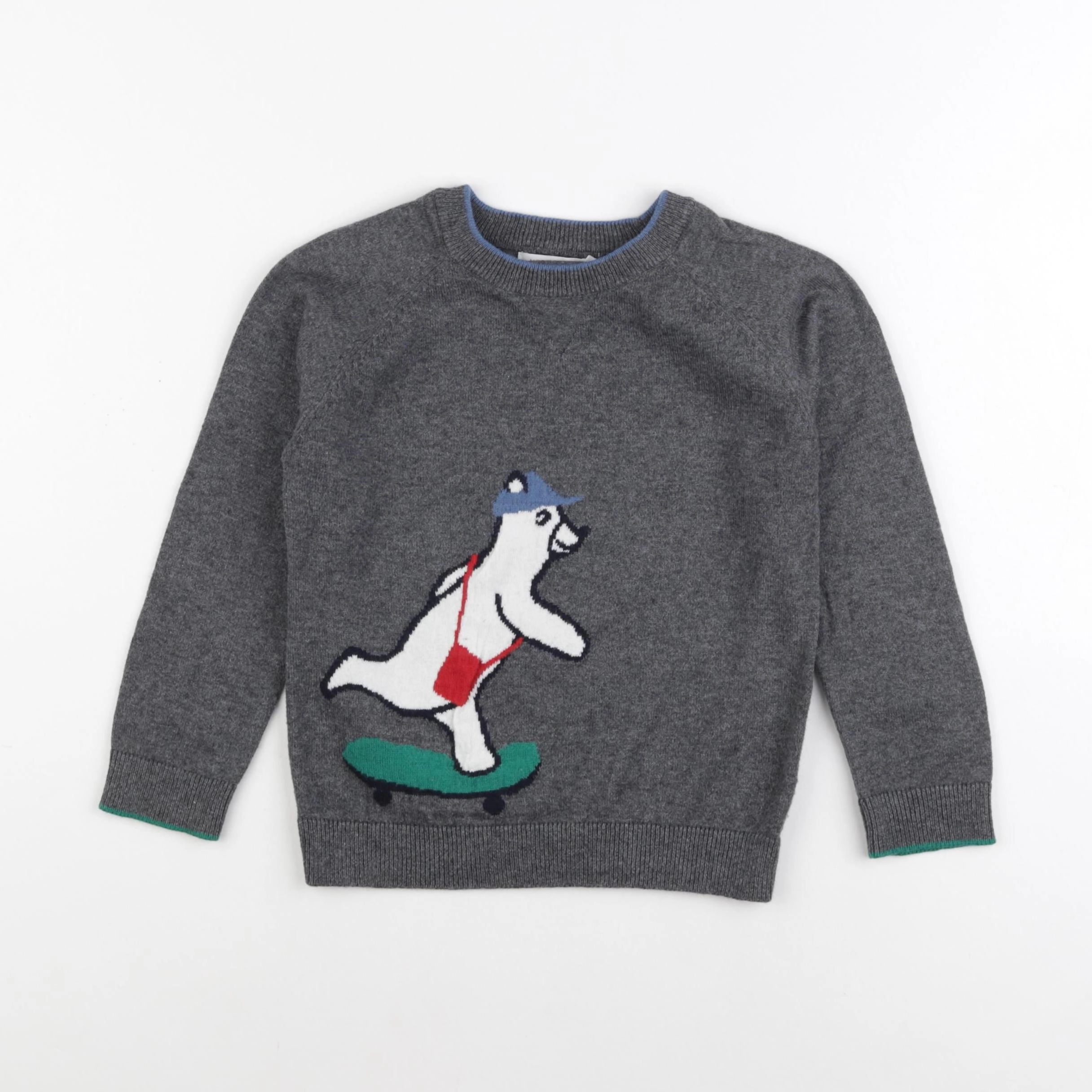 Monoprix - pull gris - 5 ans