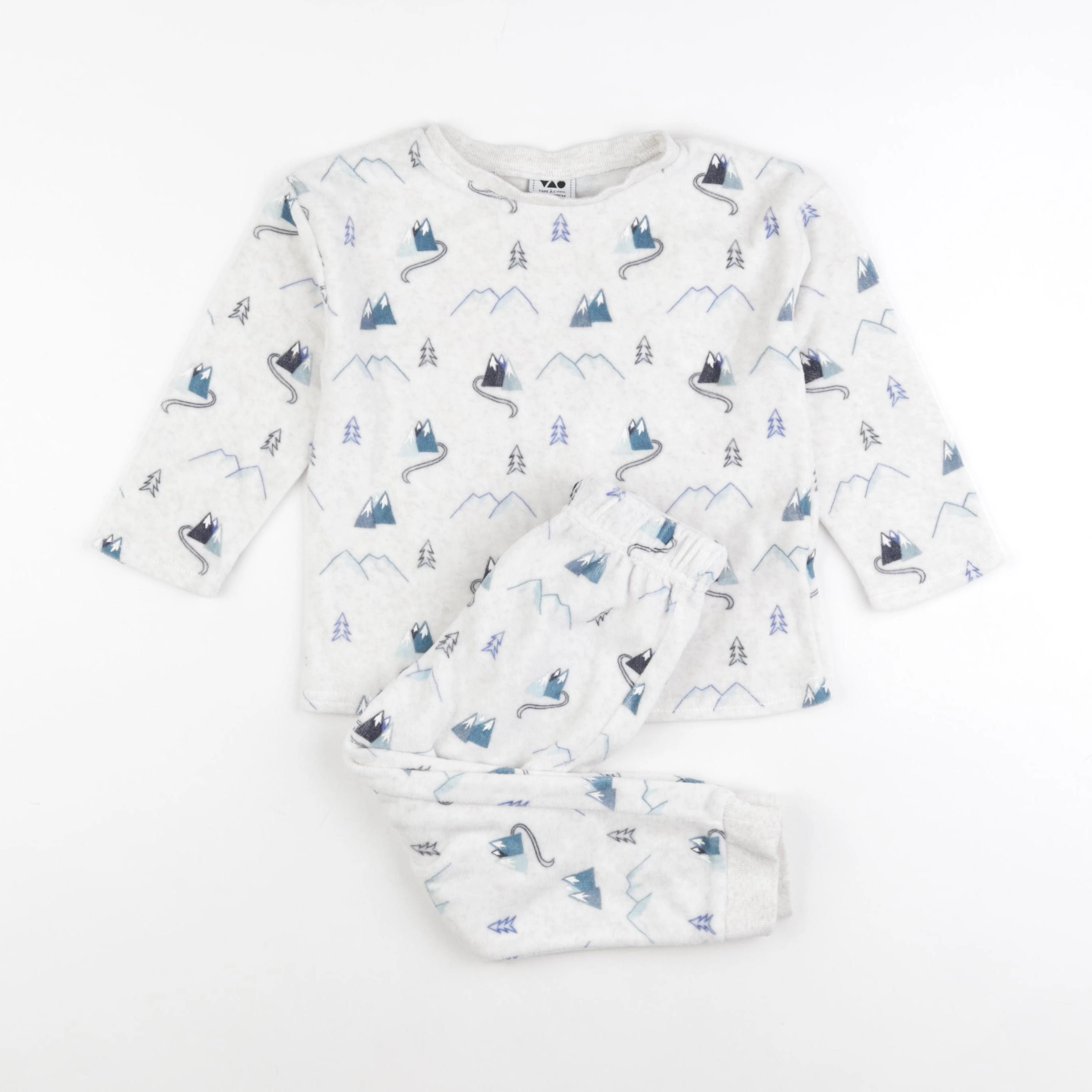 Tape à l'oeil - pyjama velours blanc - 4 ans