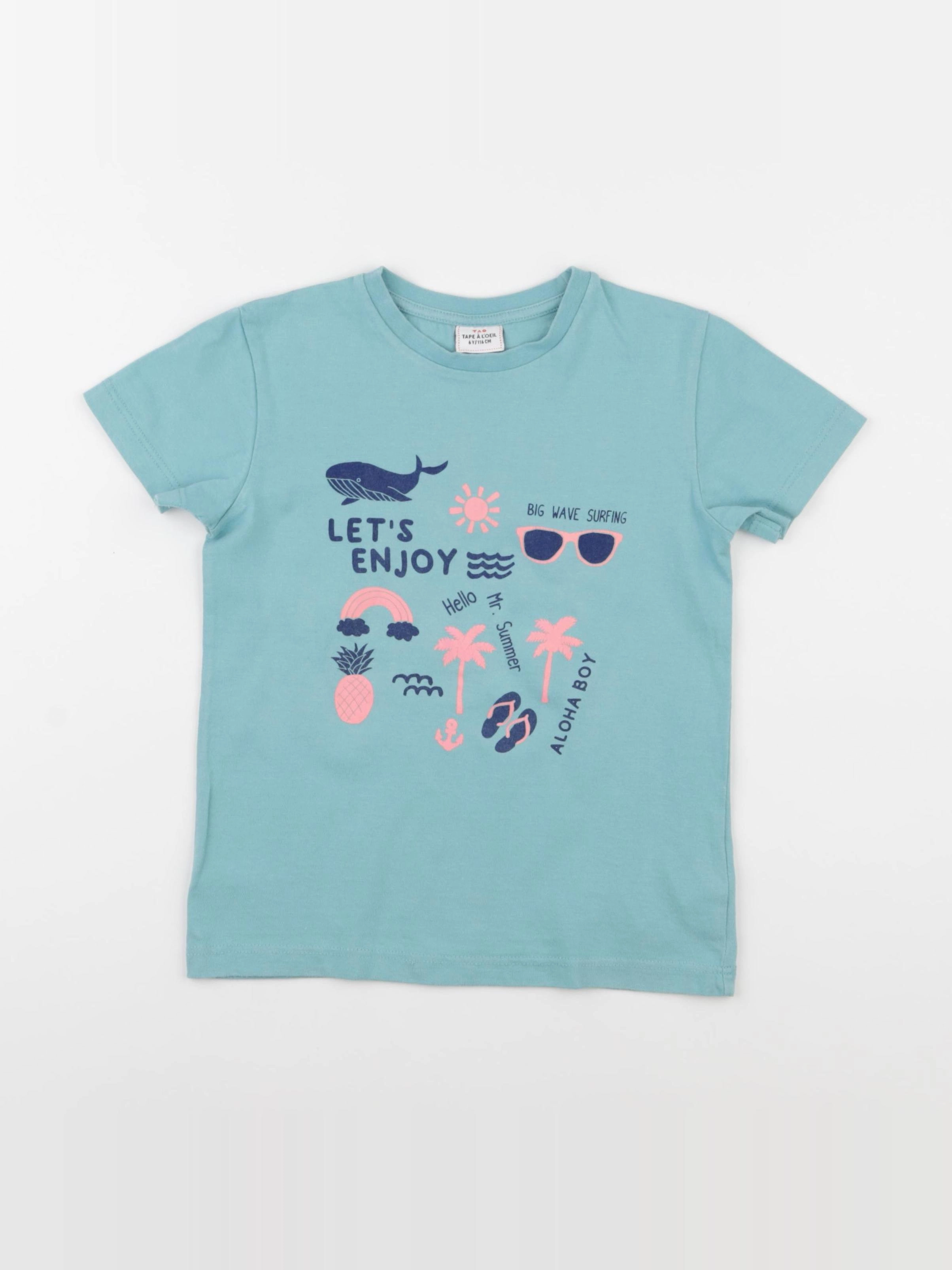 Tape à l'oeil - tee-shirt bleu - 6 ans