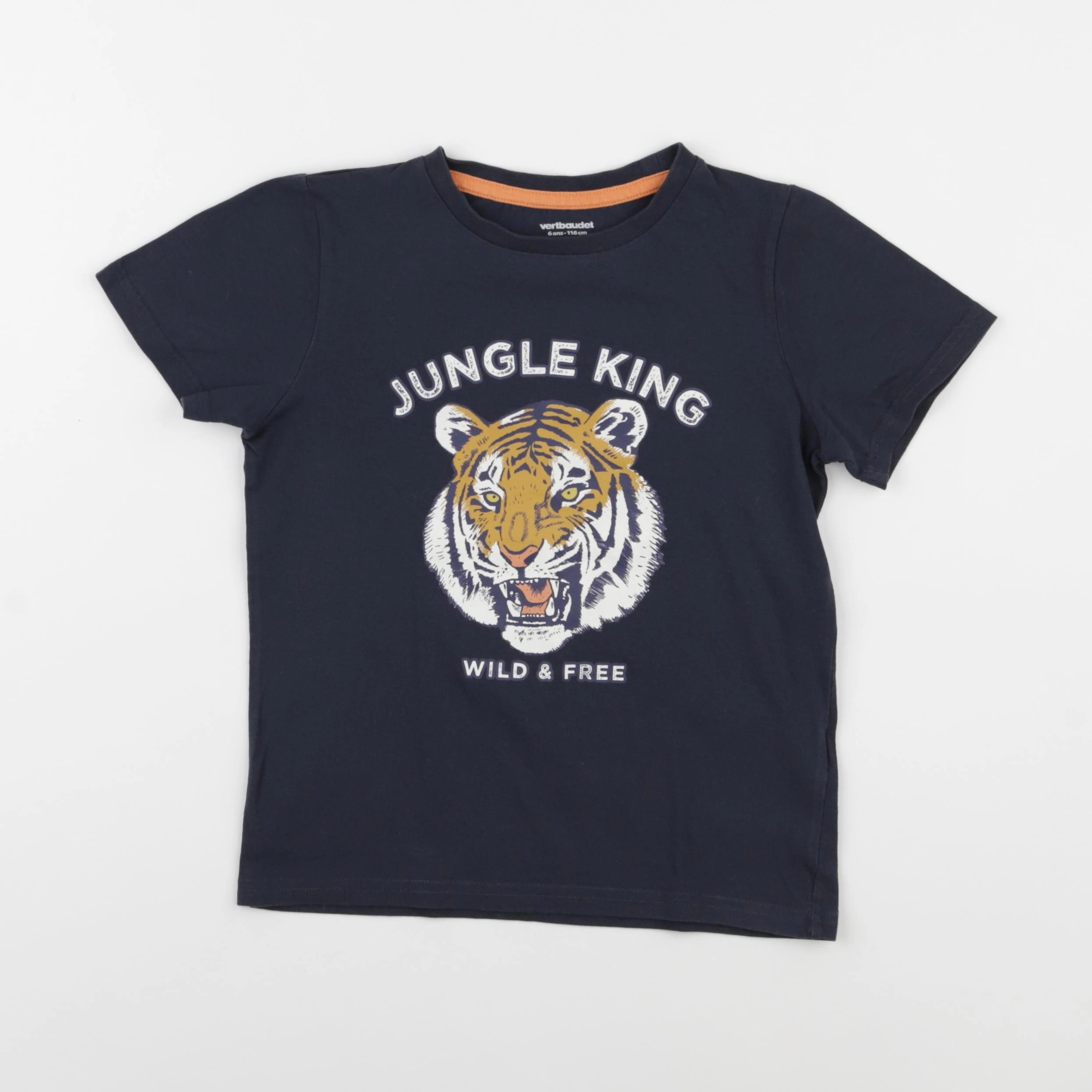 Vertbaudet - tee-shirt bleu - 6 ans