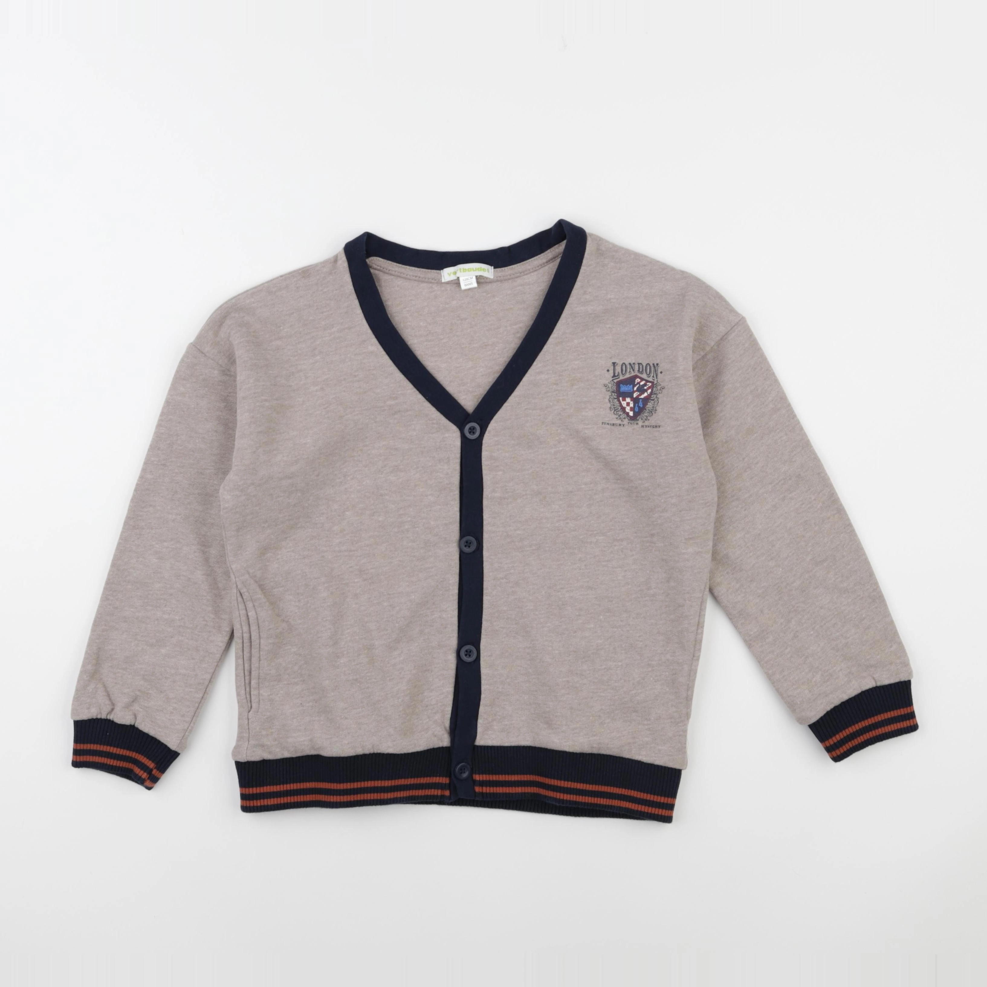Vertbaudet - sweat marron - 8 ans