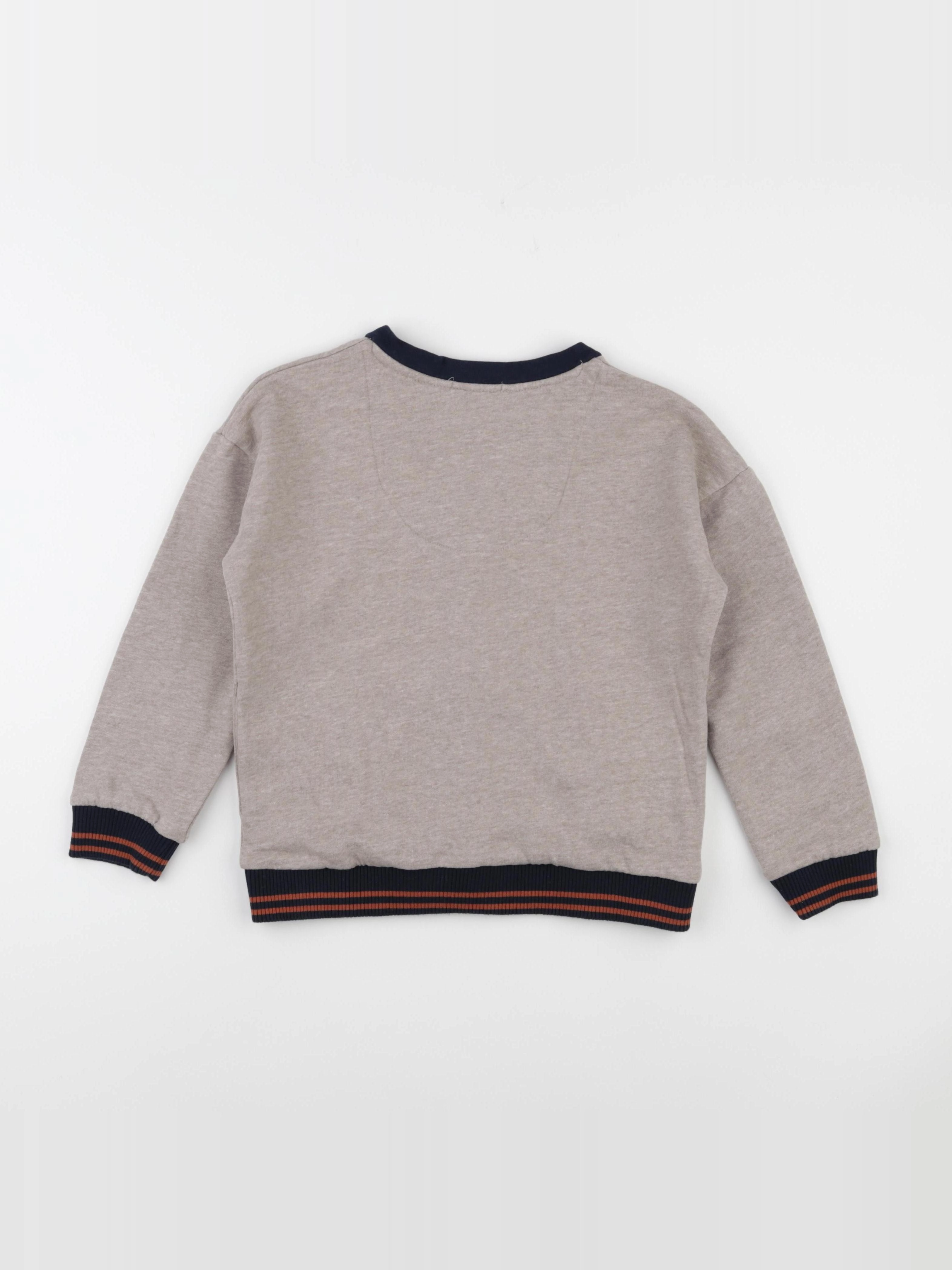 Vertbaudet - sweat marron - 8 ans