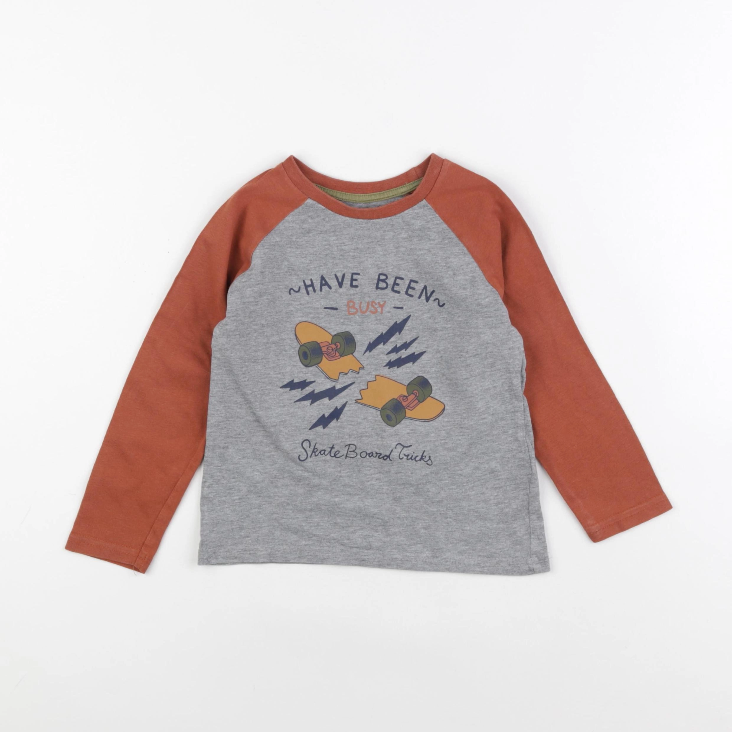 Vertbaudet - tee-shirt gris - 4 ans