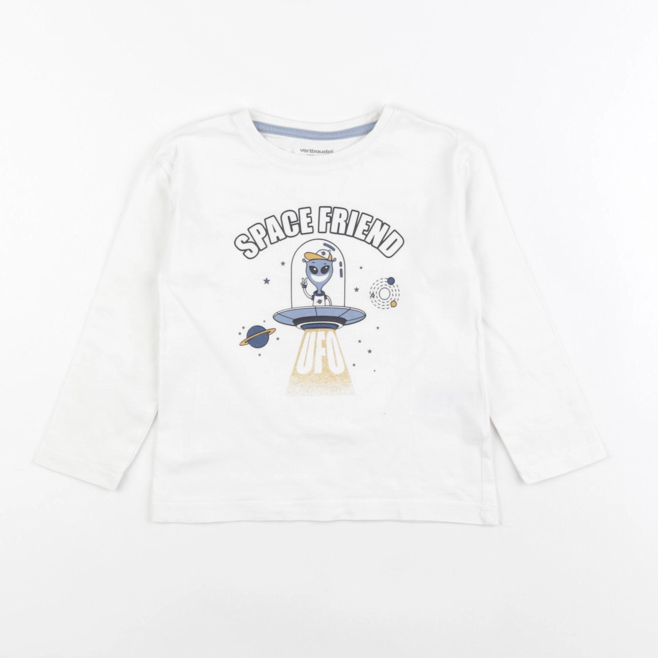 Vertbaudet - tee-shirt blanc - 4 ans