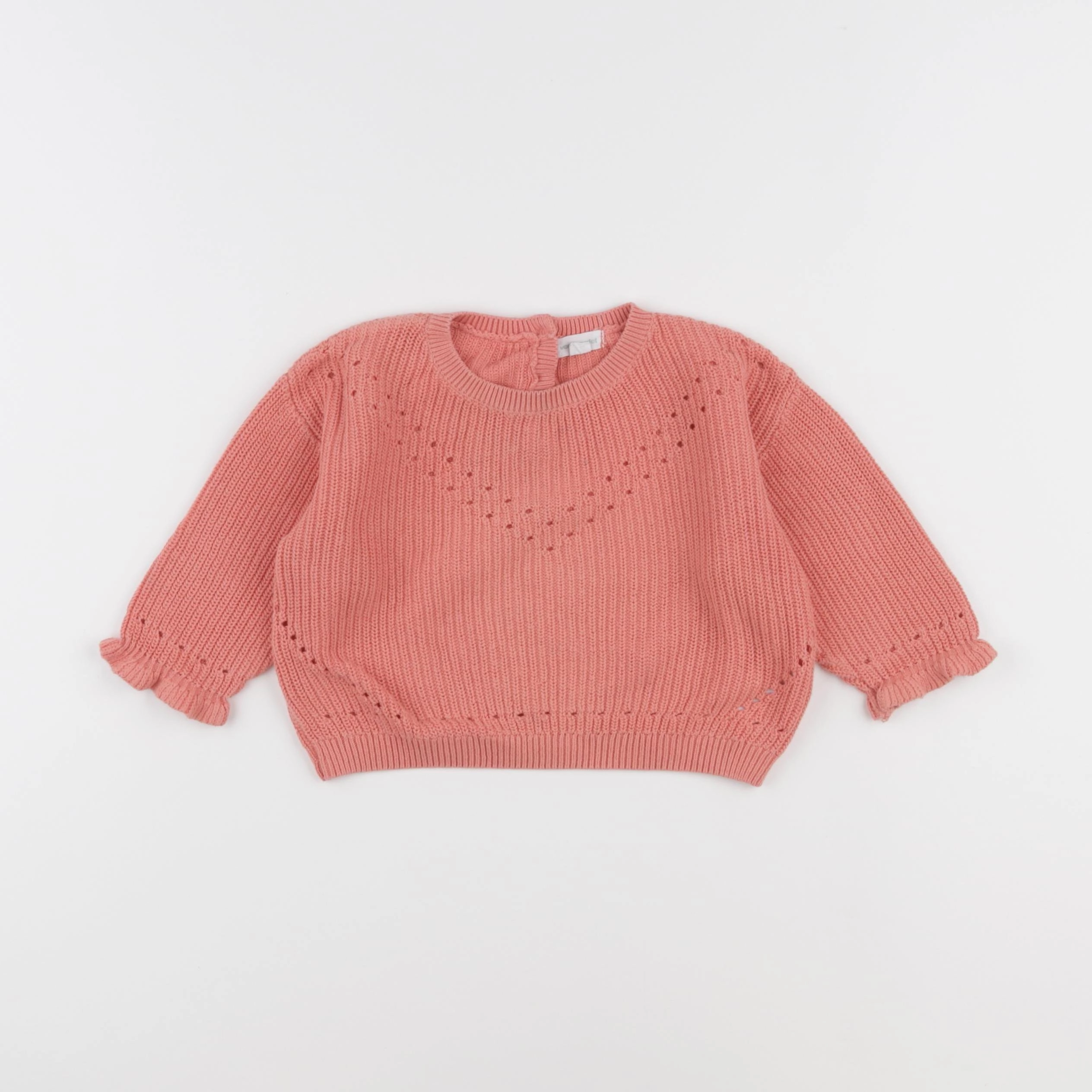 Vertbaudet - pull orange - 12 mois