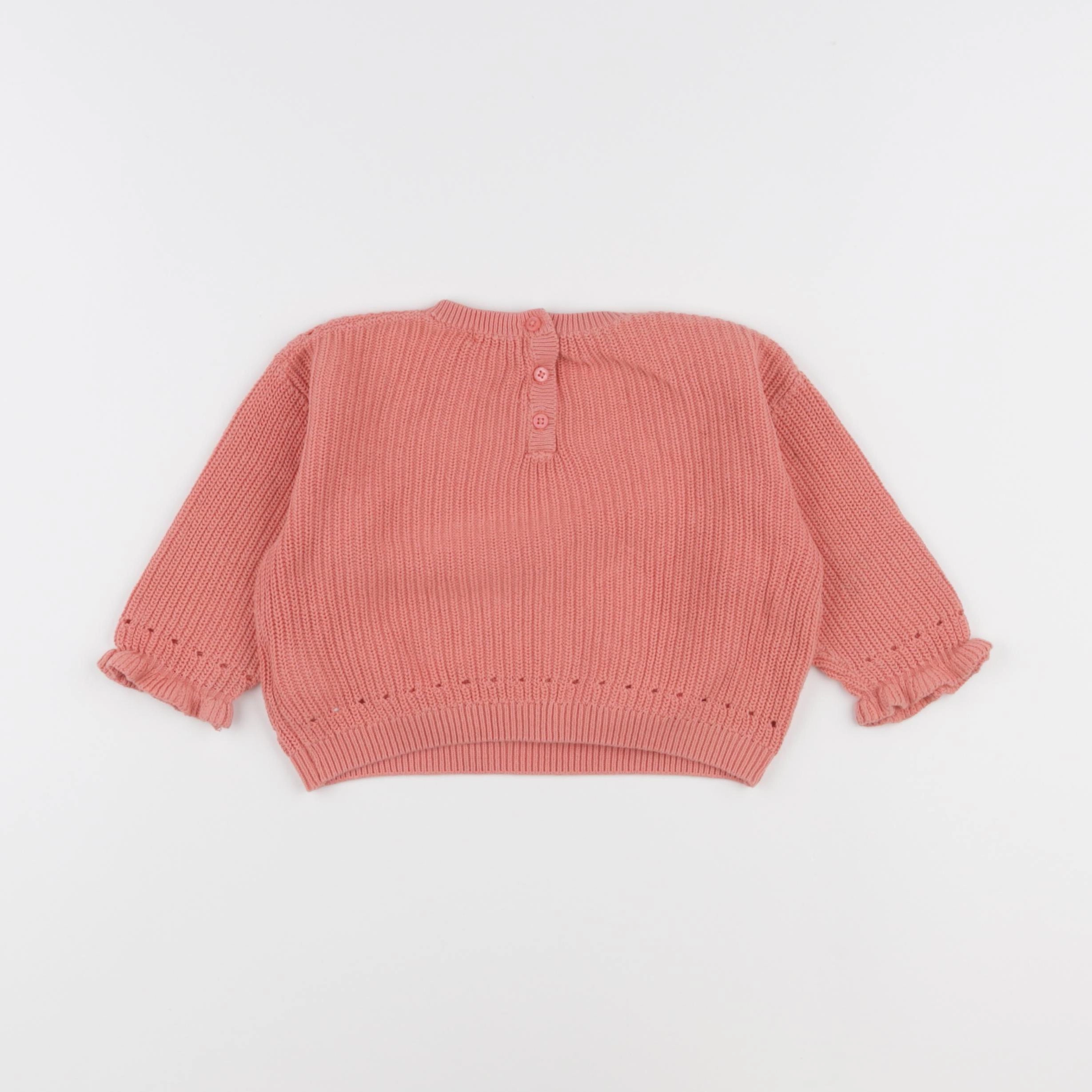 Vertbaudet - pull orange - 12 mois