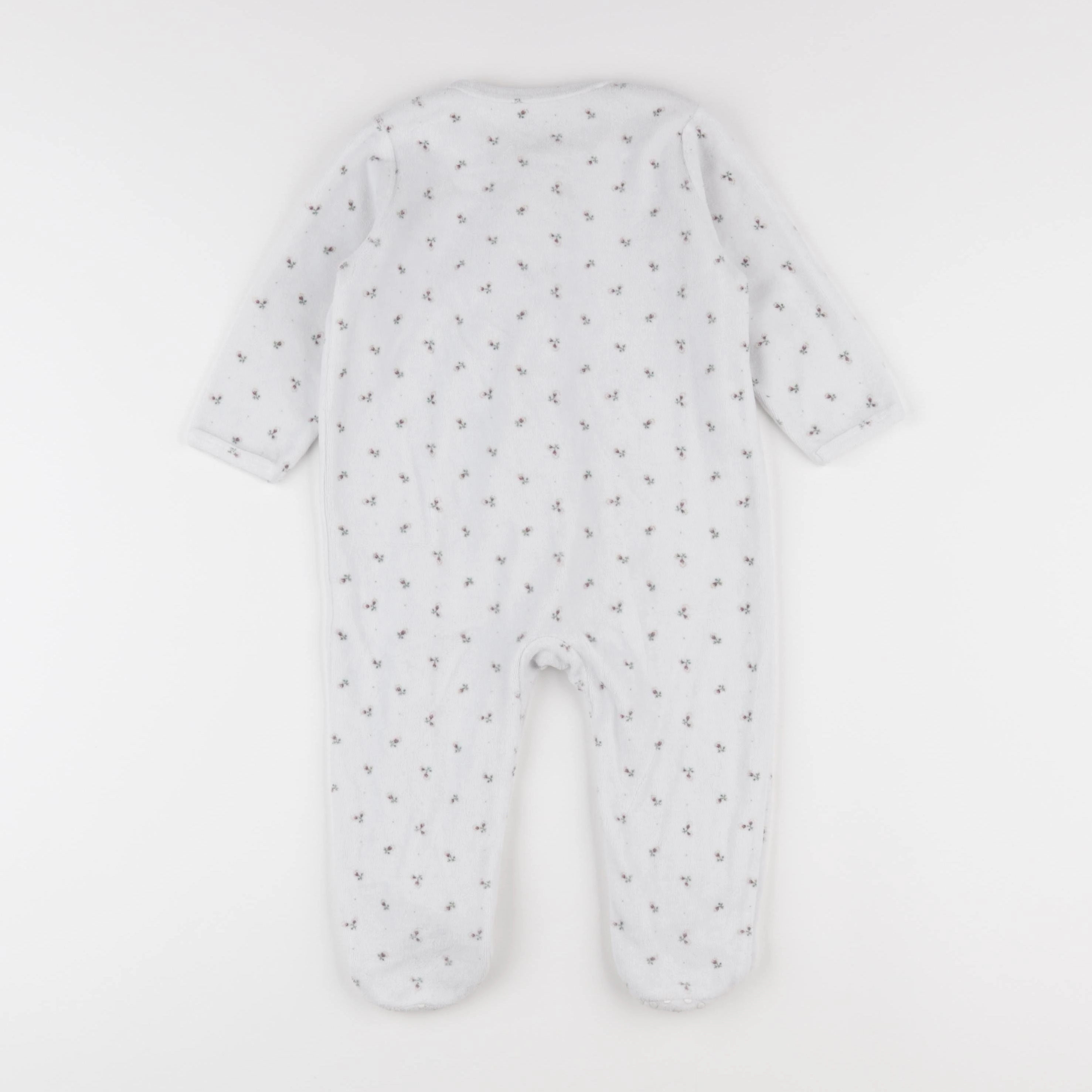 Vertbaudet - pyjama velours blanc - 18 mois