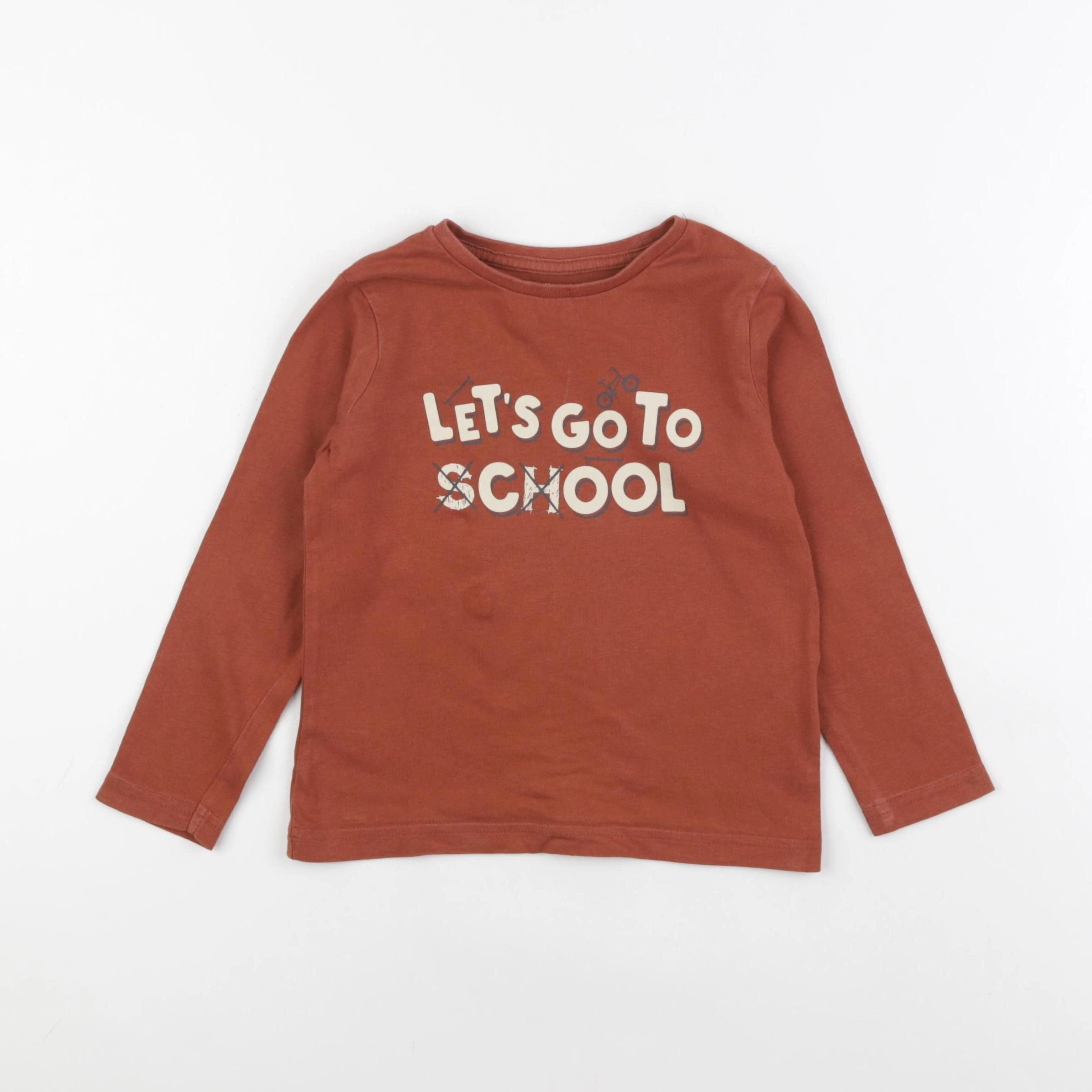 Vertbaudet - tee-shirt marron - 4 ans