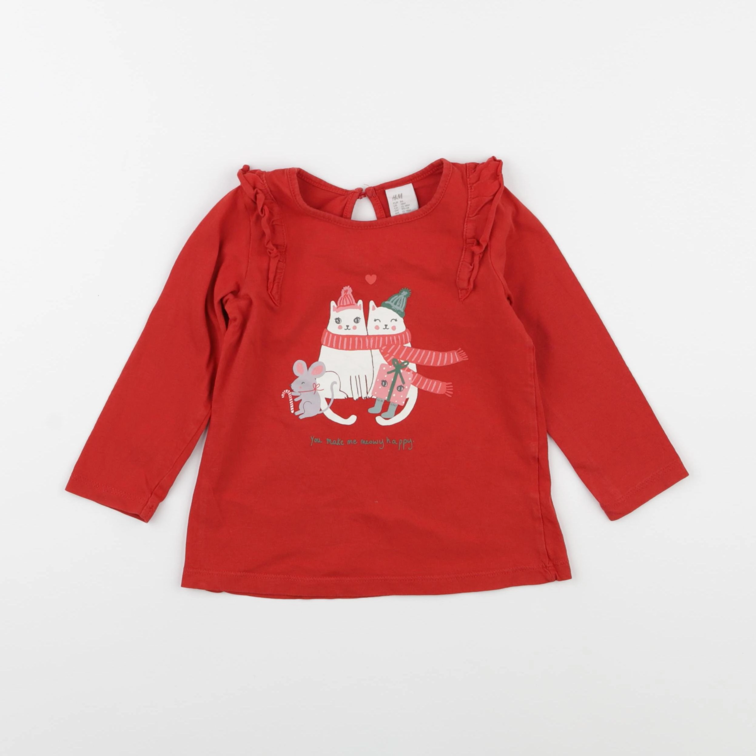 H&M - tee-shirt rouge - 12/18 mois