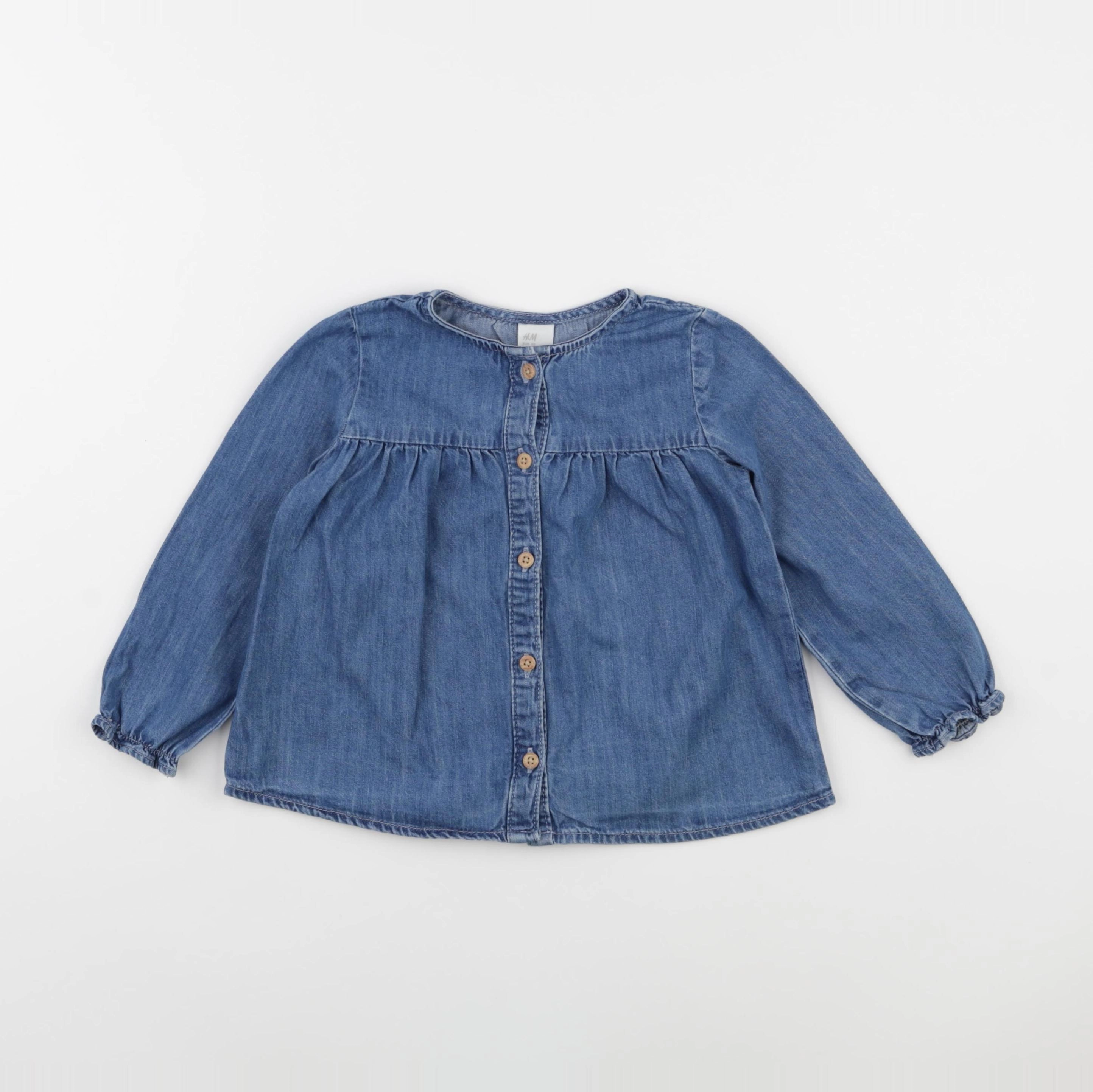 H&M - blouse bleu - 18/24 mois
