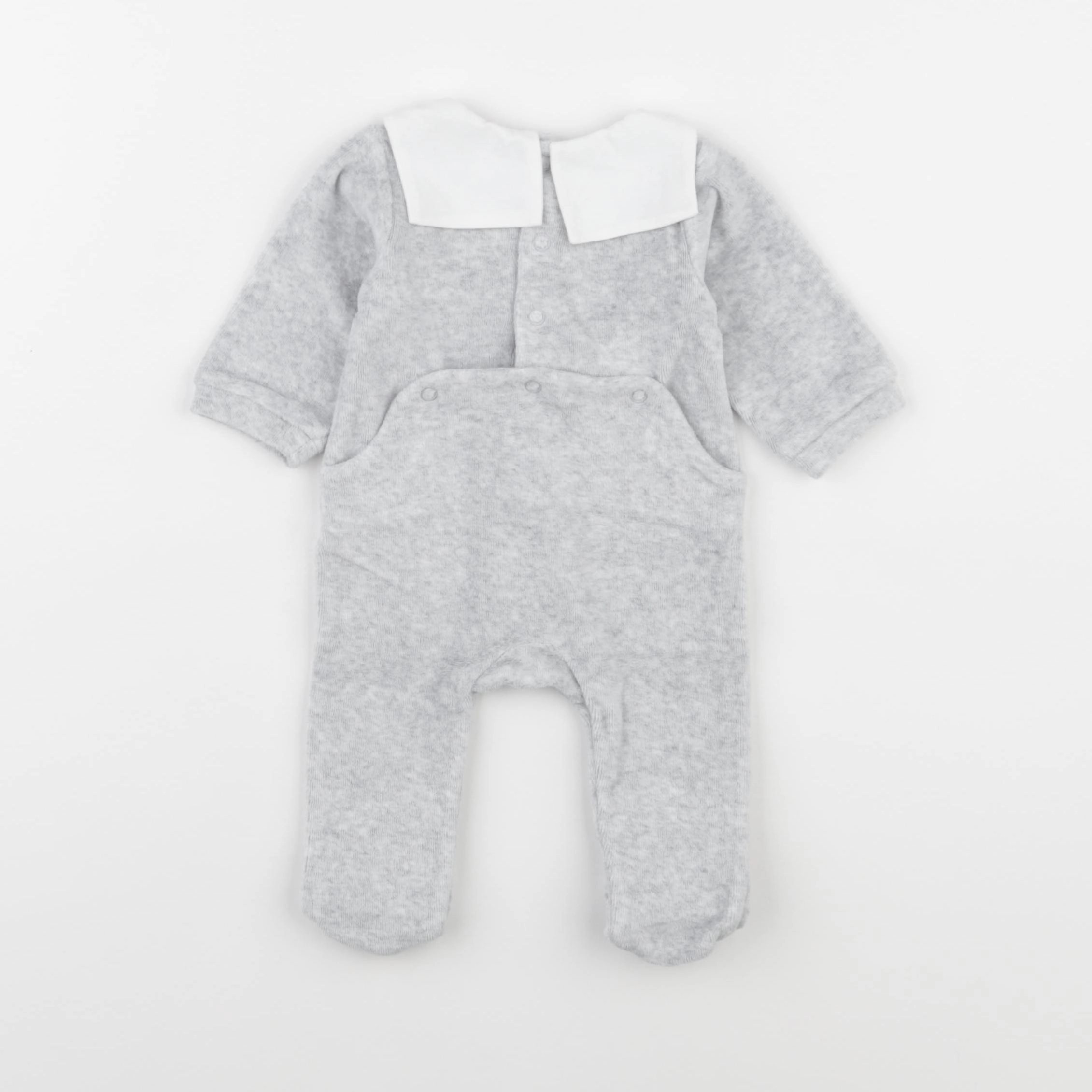 Jacadi - pyjama velours gris - 1 mois