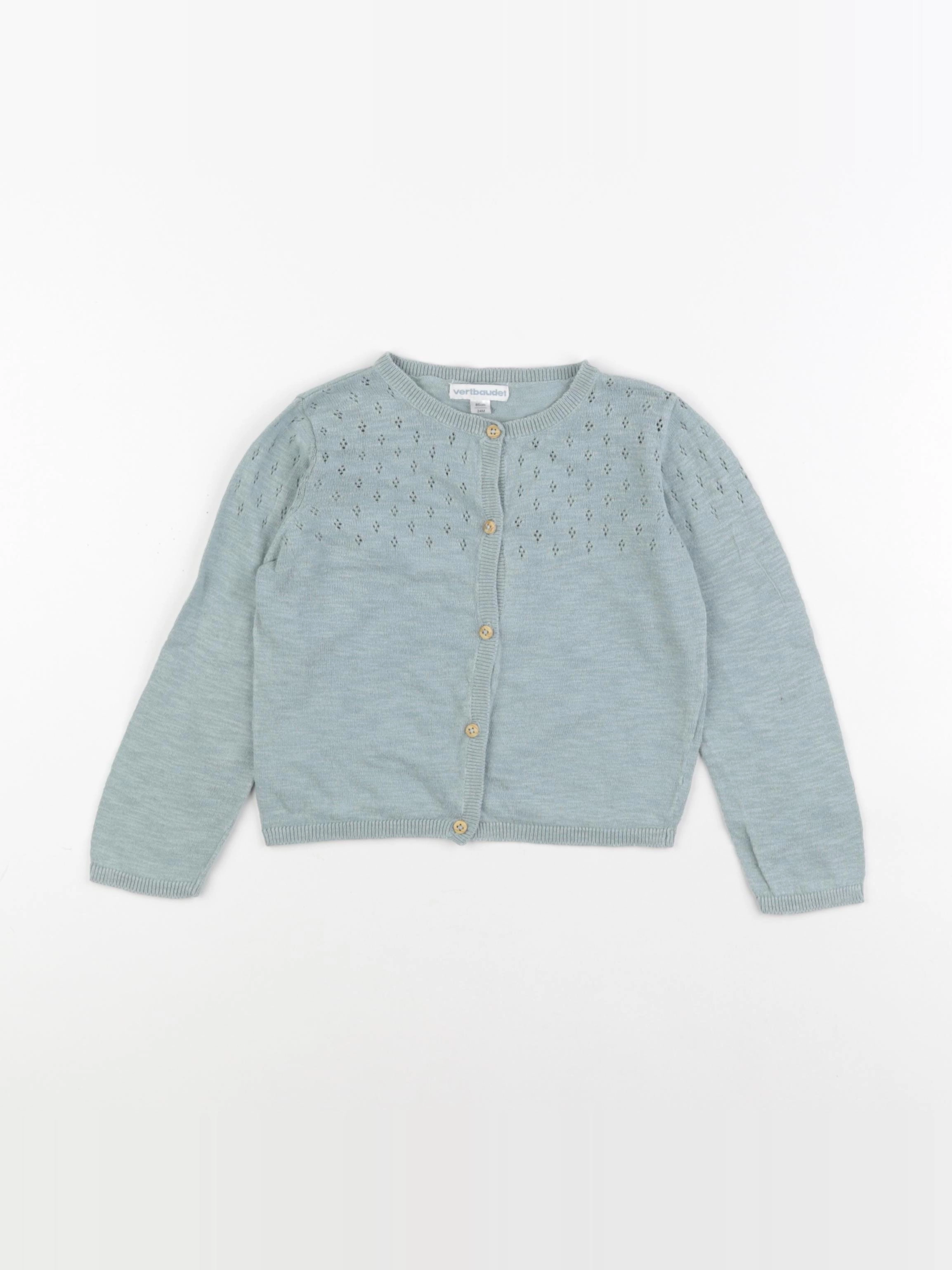 Vertbaudet - gilet vert - 24 mois
