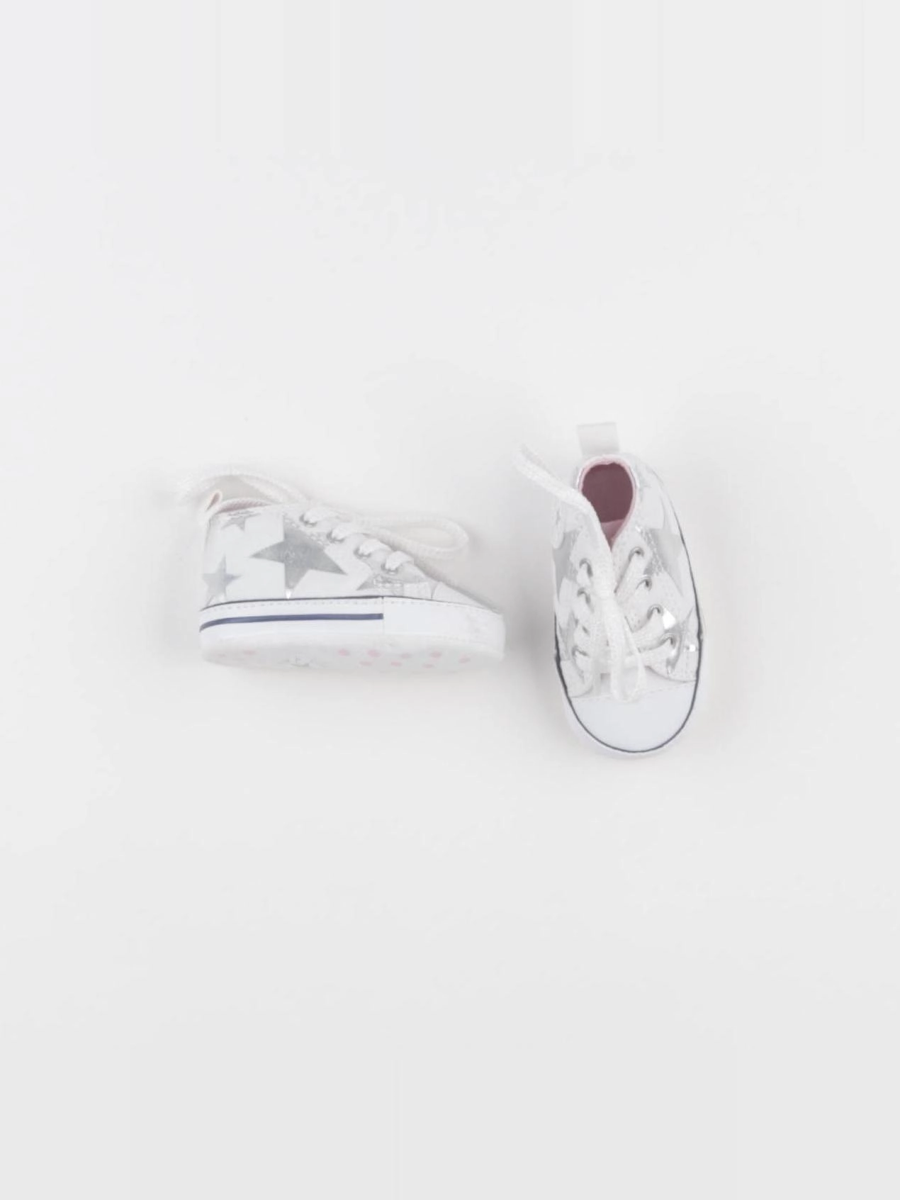 Converse - chaussons blanc, argent - pointure 17