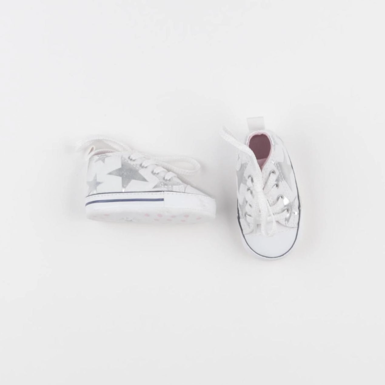 Converse - chaussons blanc, argent - pointure 17