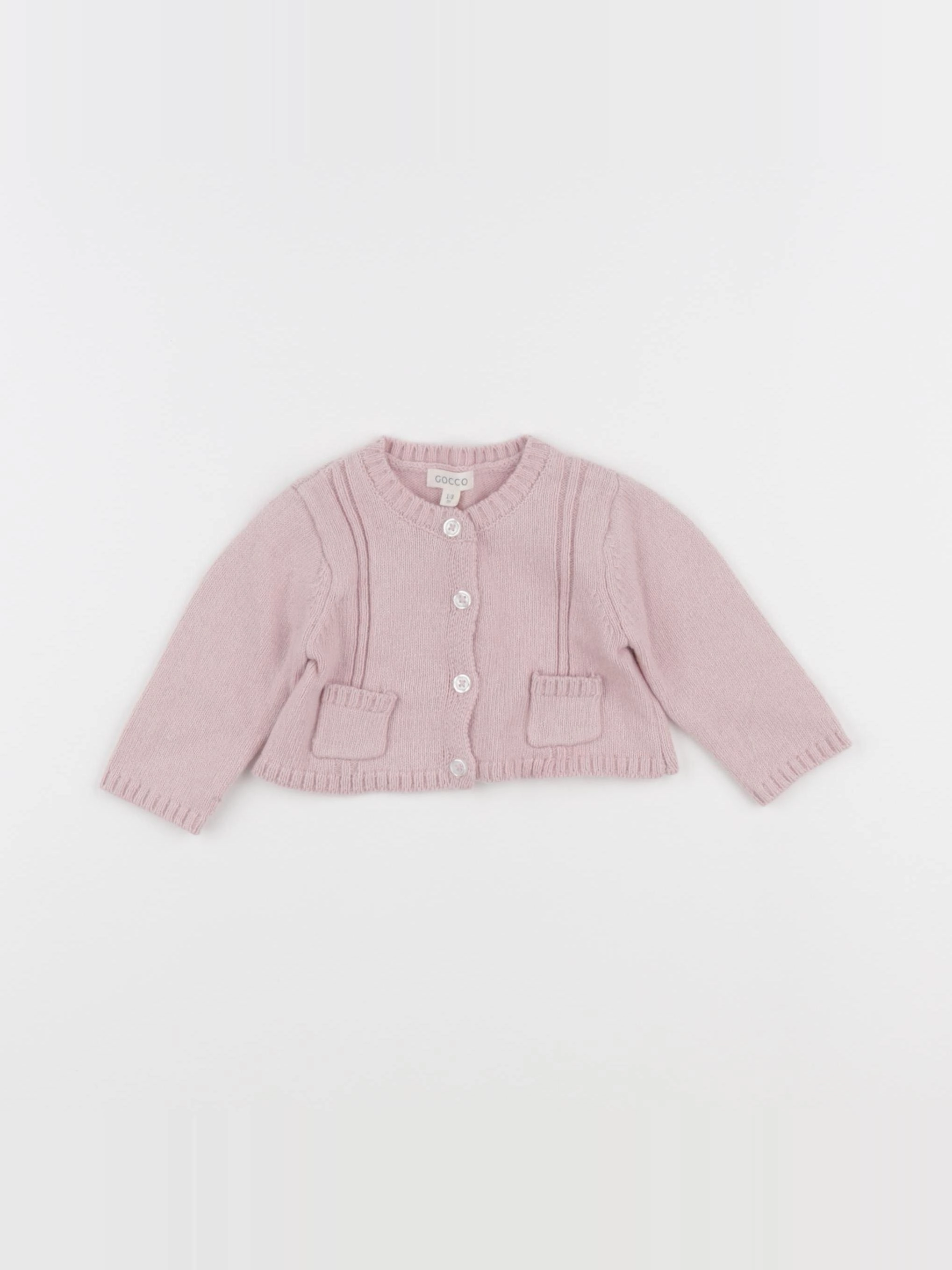 Gocco - gilet rose - 1/3 mois