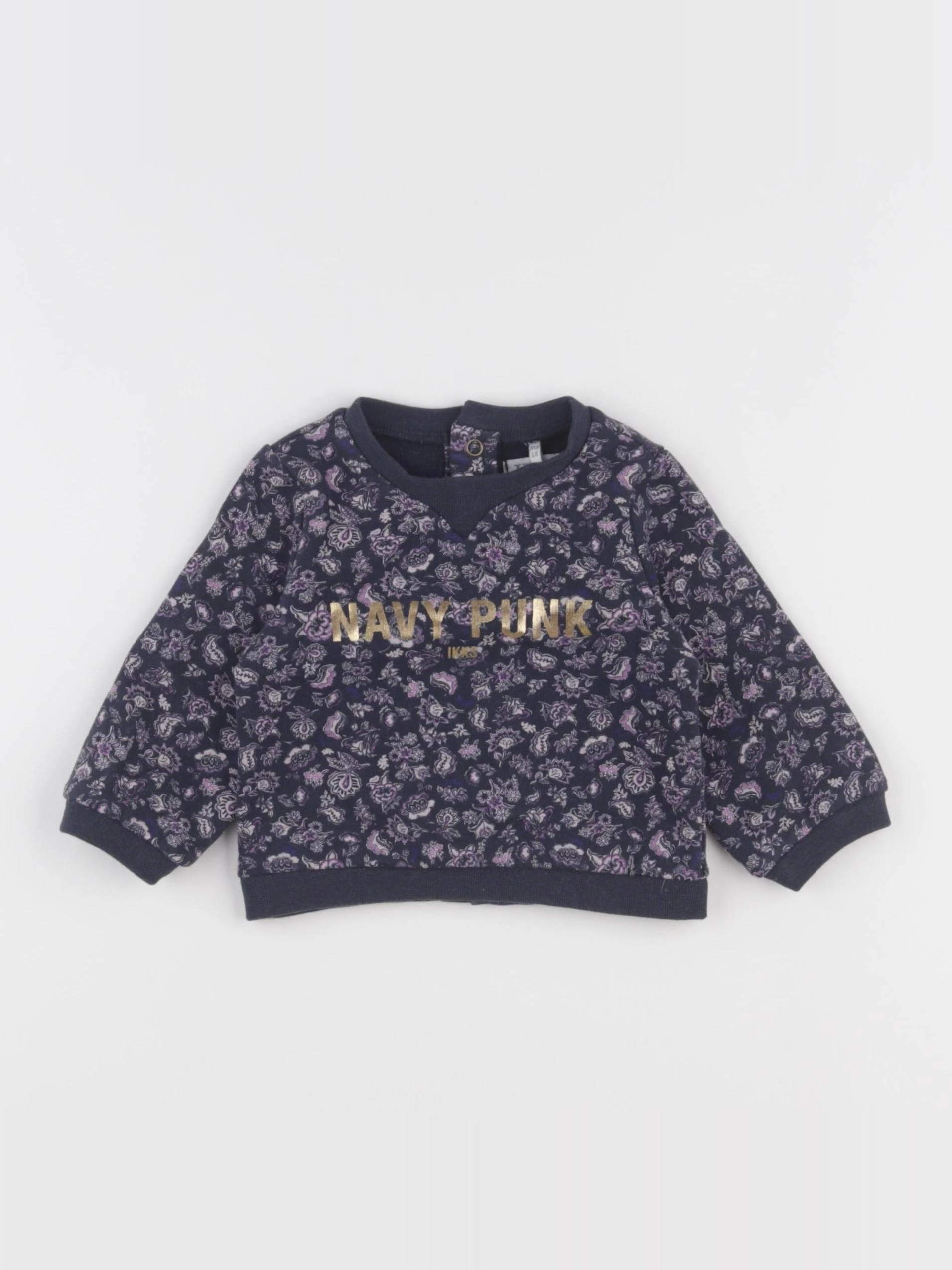 IKKS - sweat bleu - 6 mois