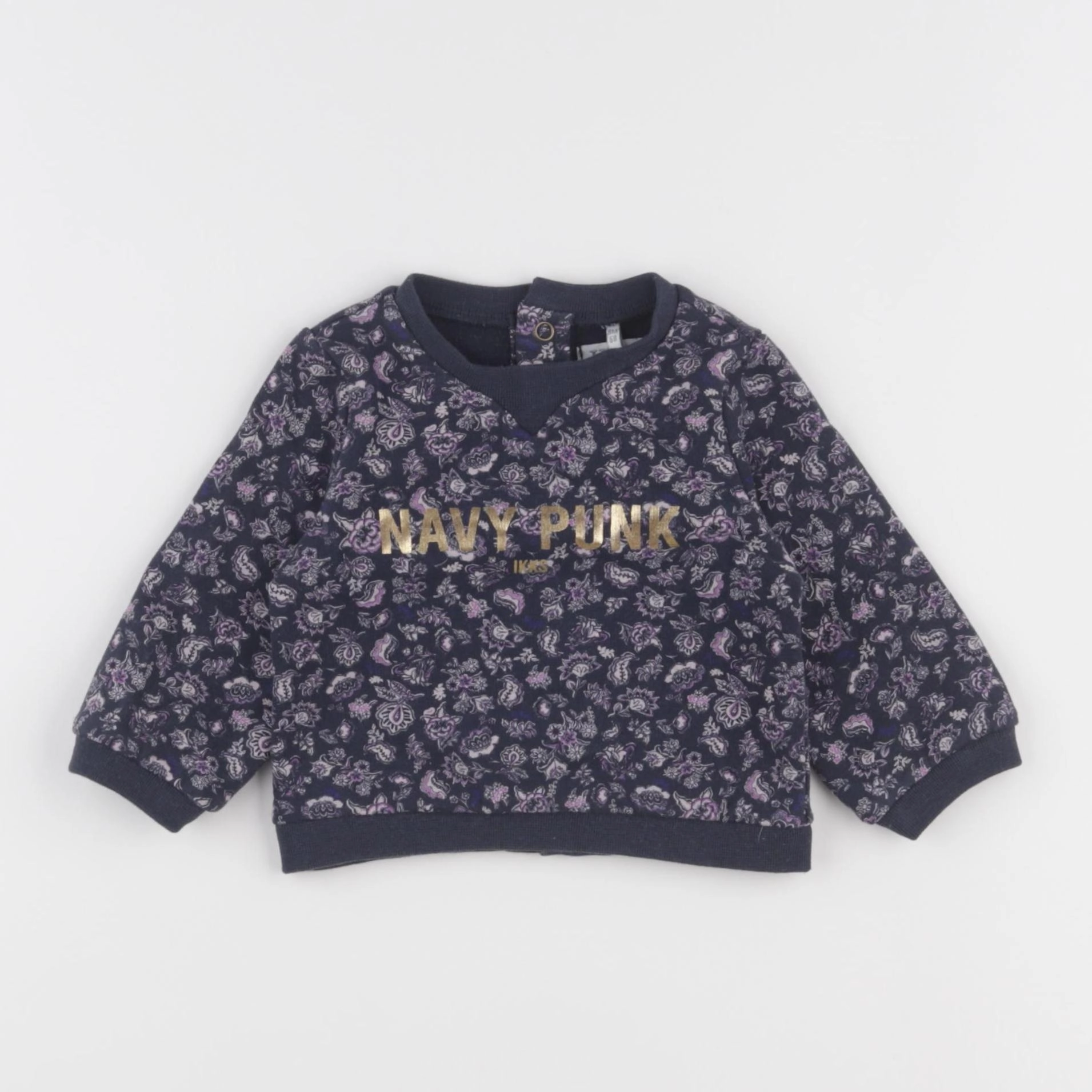 IKKS - sweat bleu - 6 mois