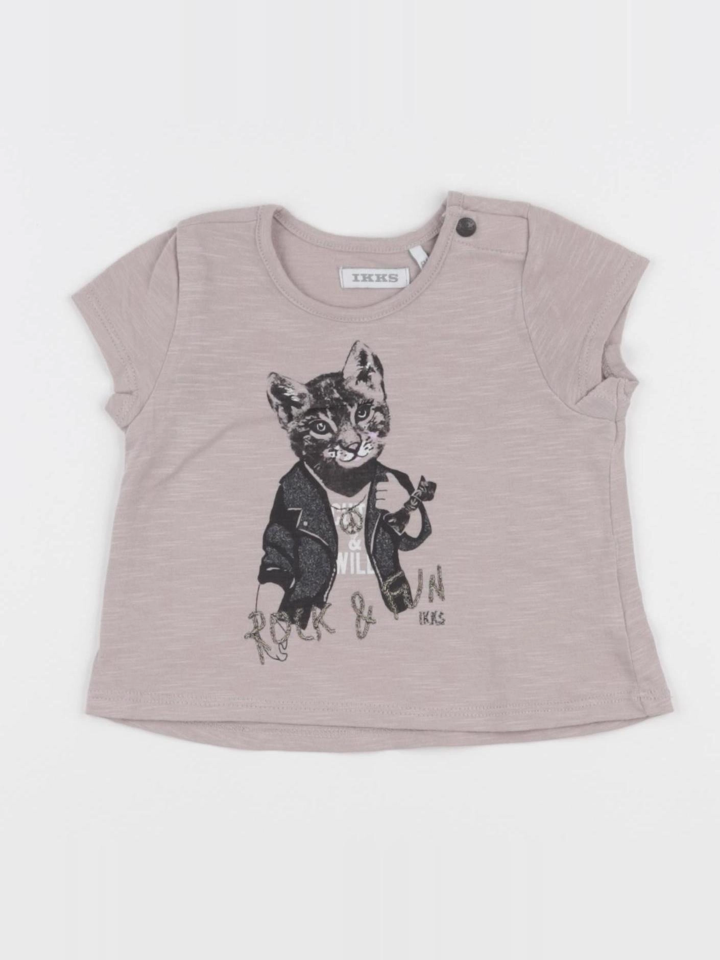 IKKS - tee-shirt violet - 6 mois