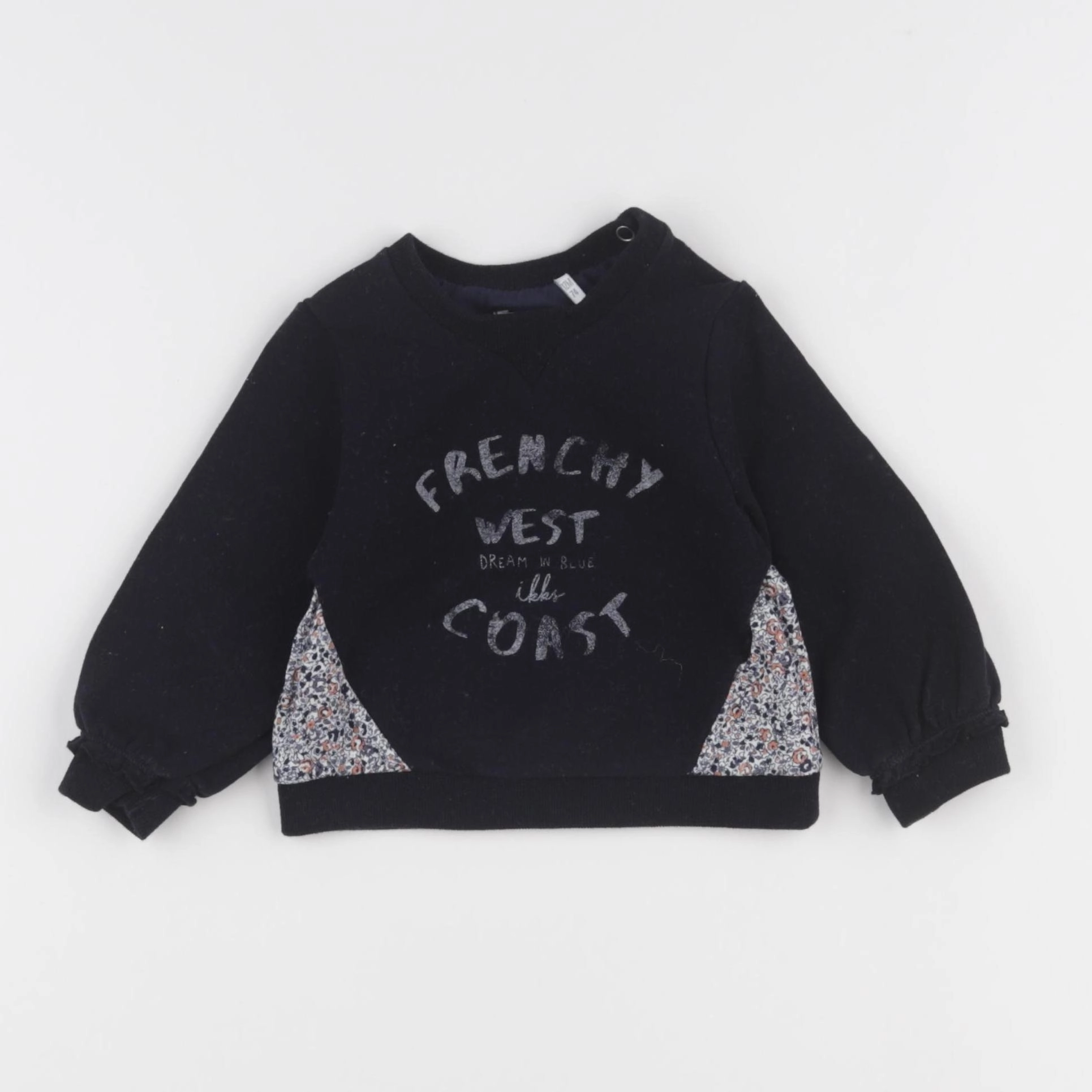IKKS - sweat bleu - 12 mois