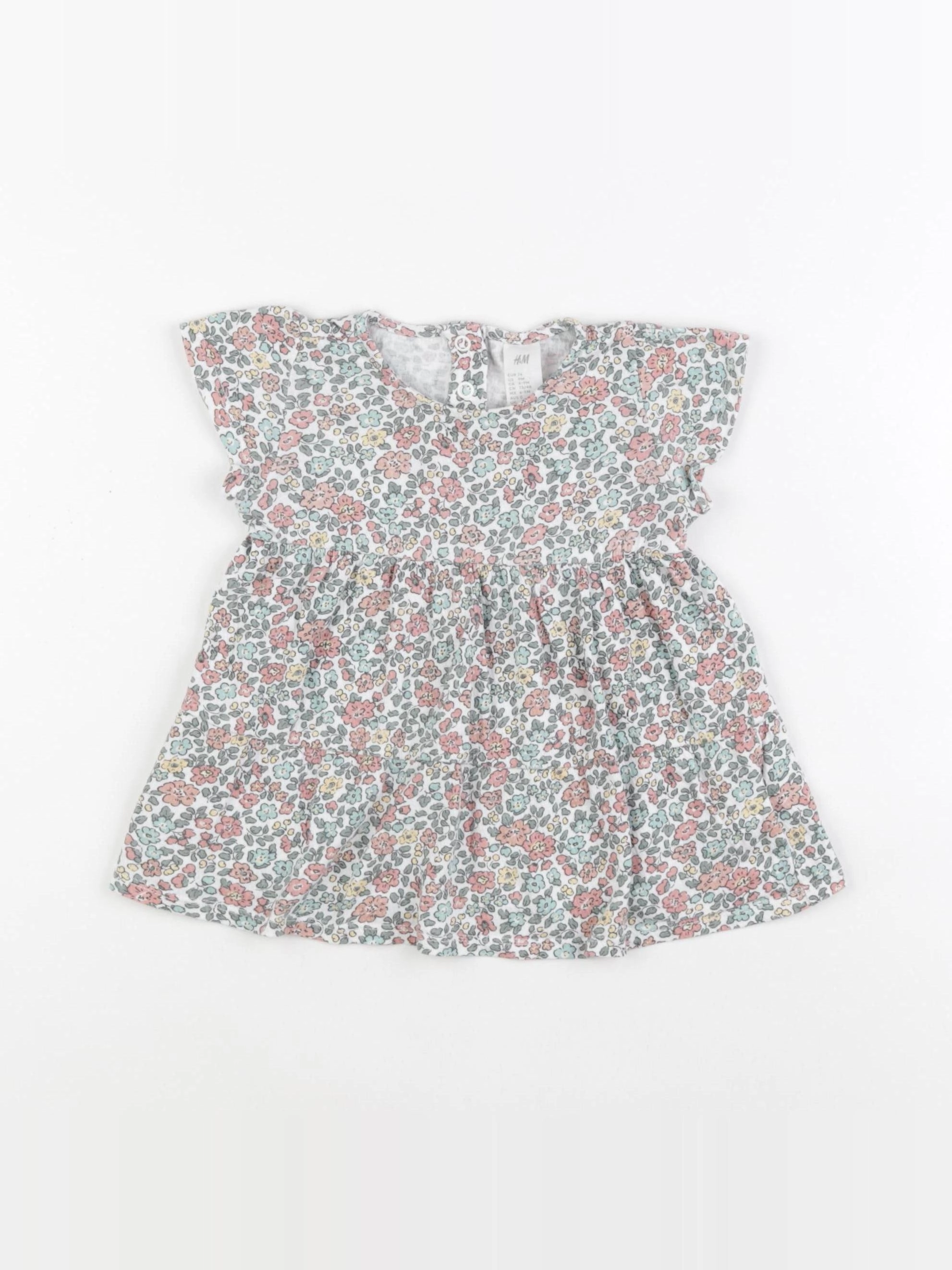 H&M - robe multicolore - 6/9 mois