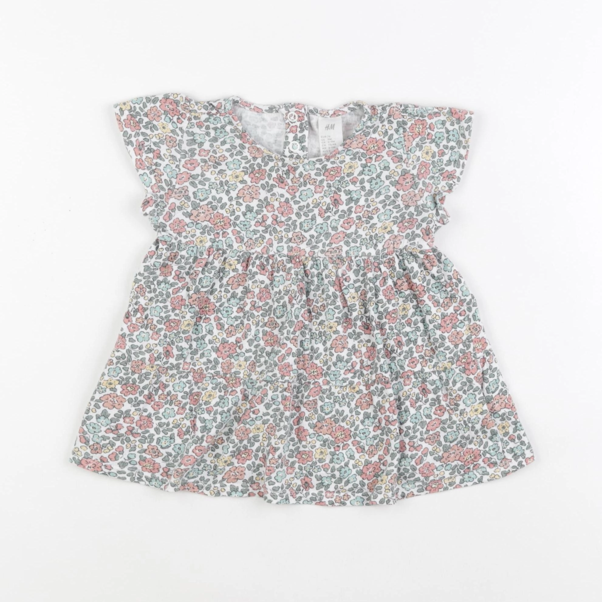 H&M - robe multicolore - 6/9 mois
