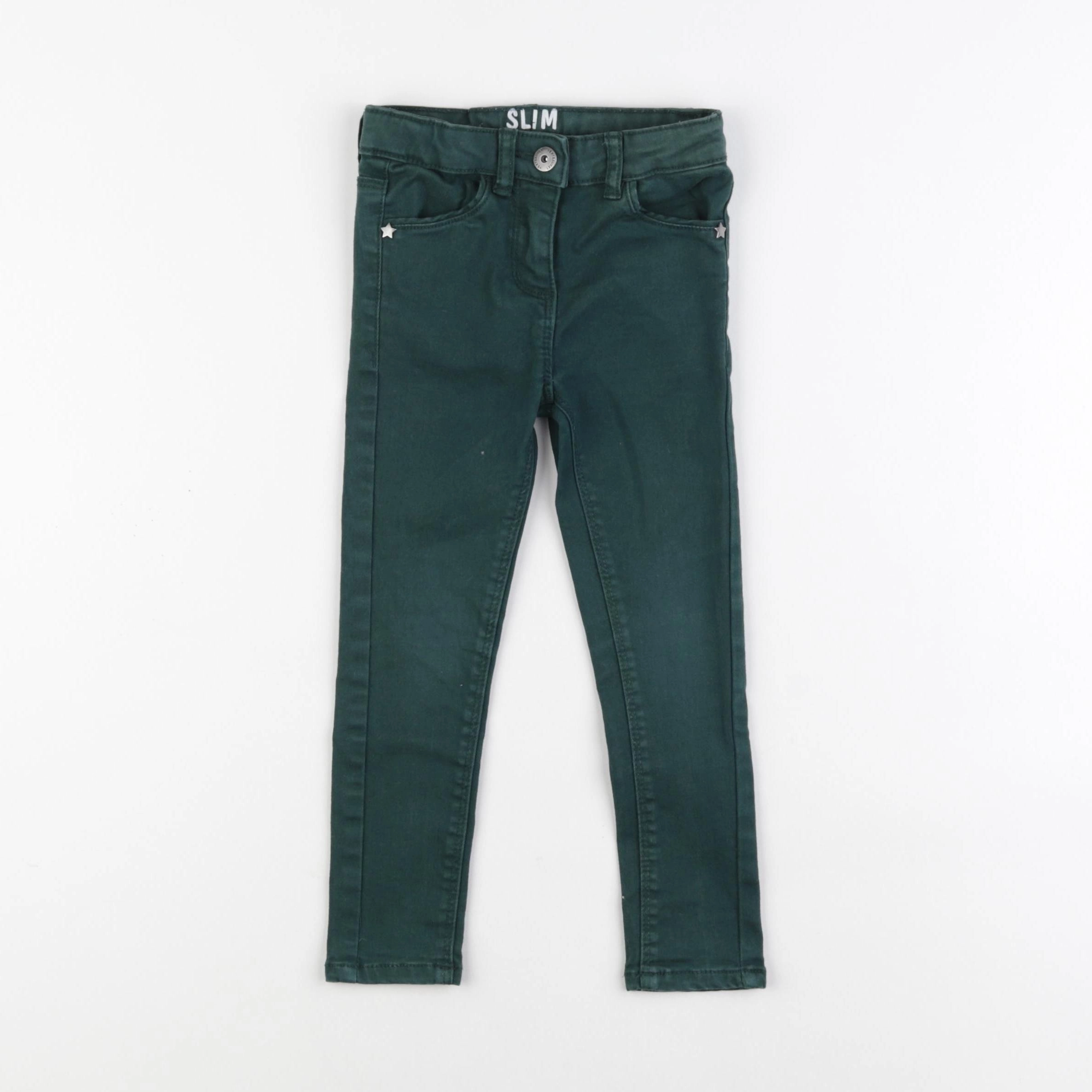 Vertbaudet - pantalon vert - 3 ans