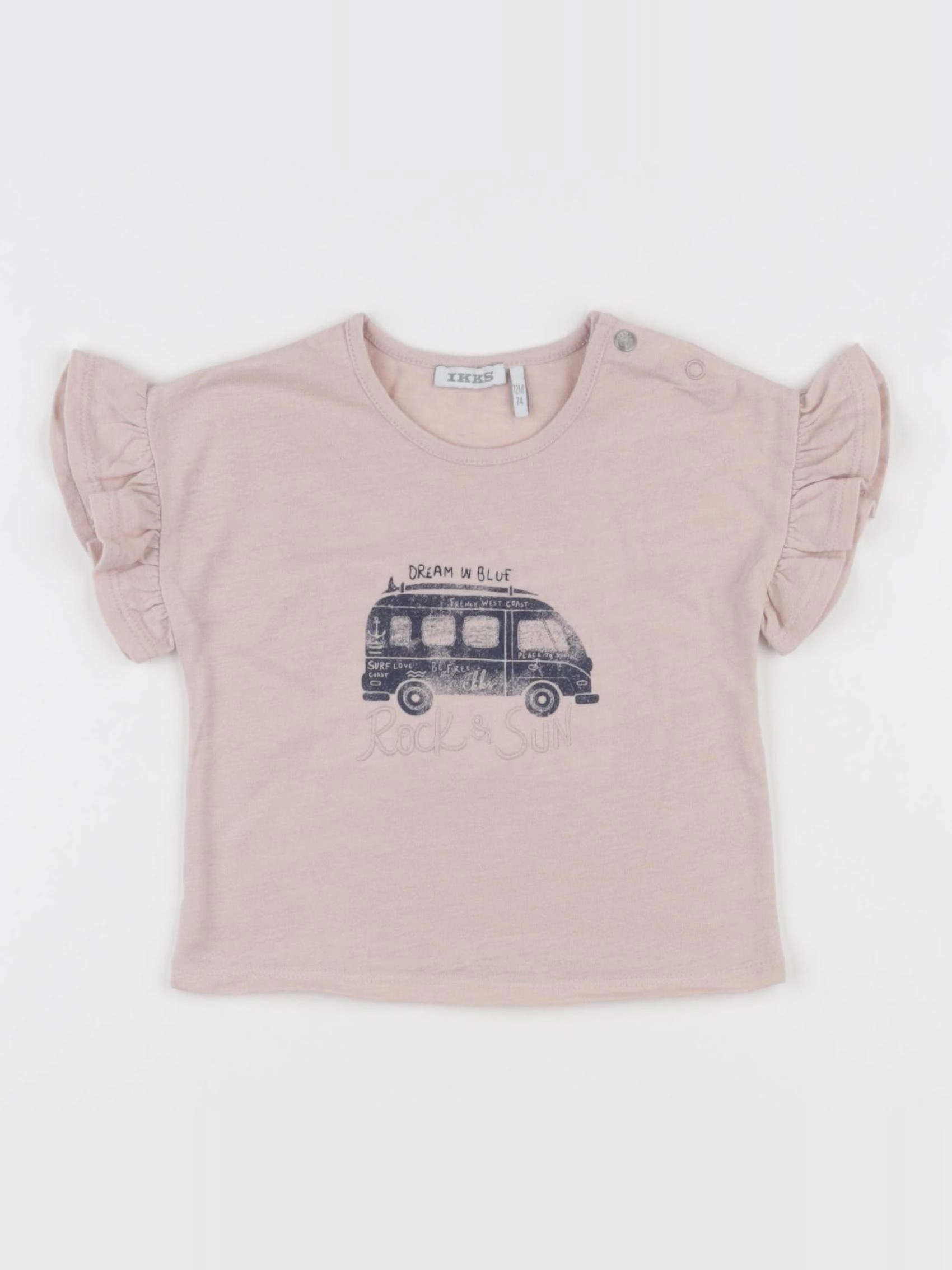 IKKS - tee-shirt rose - 12 mois