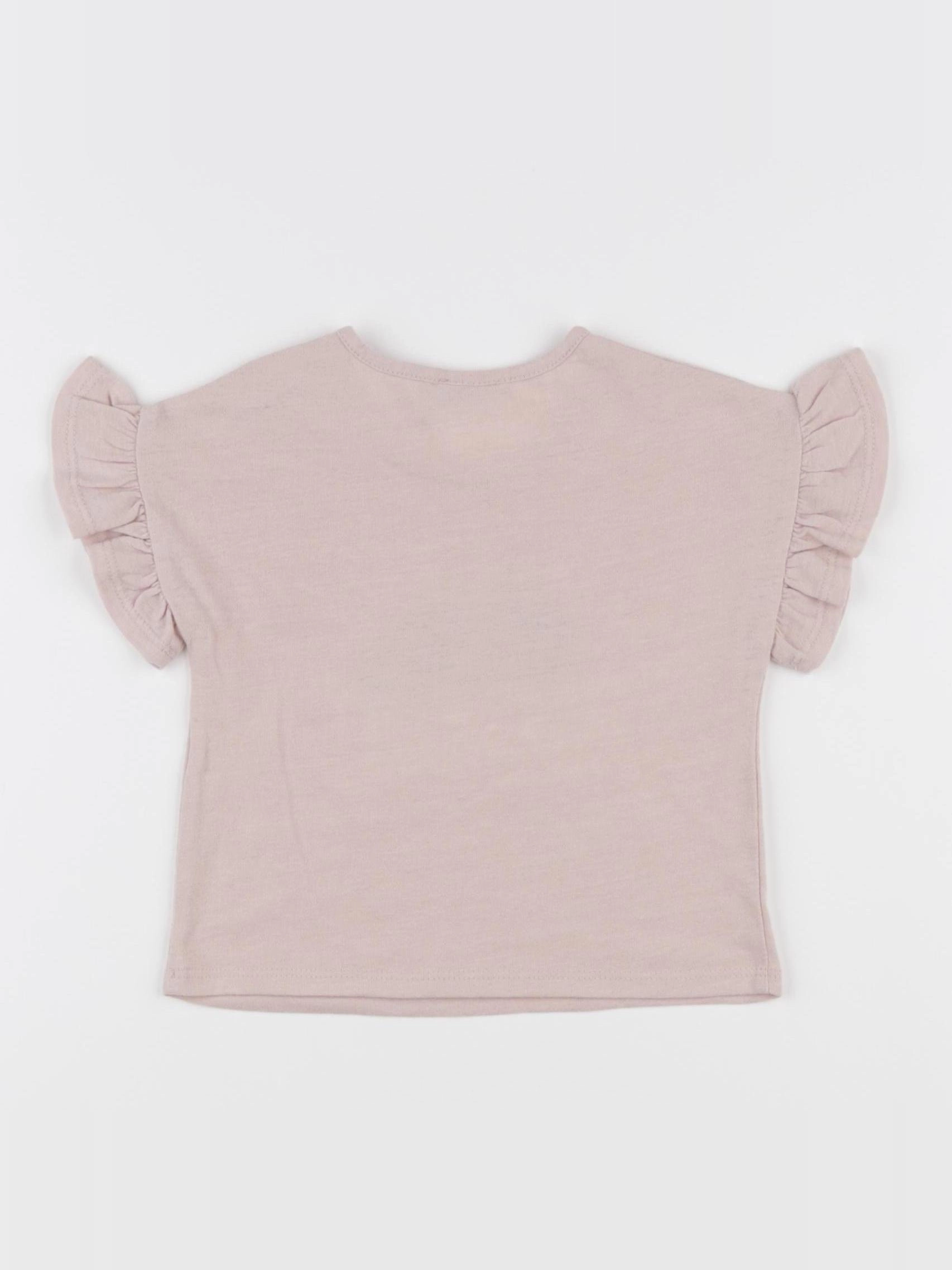 IKKS - tee-shirt rose - 12 mois