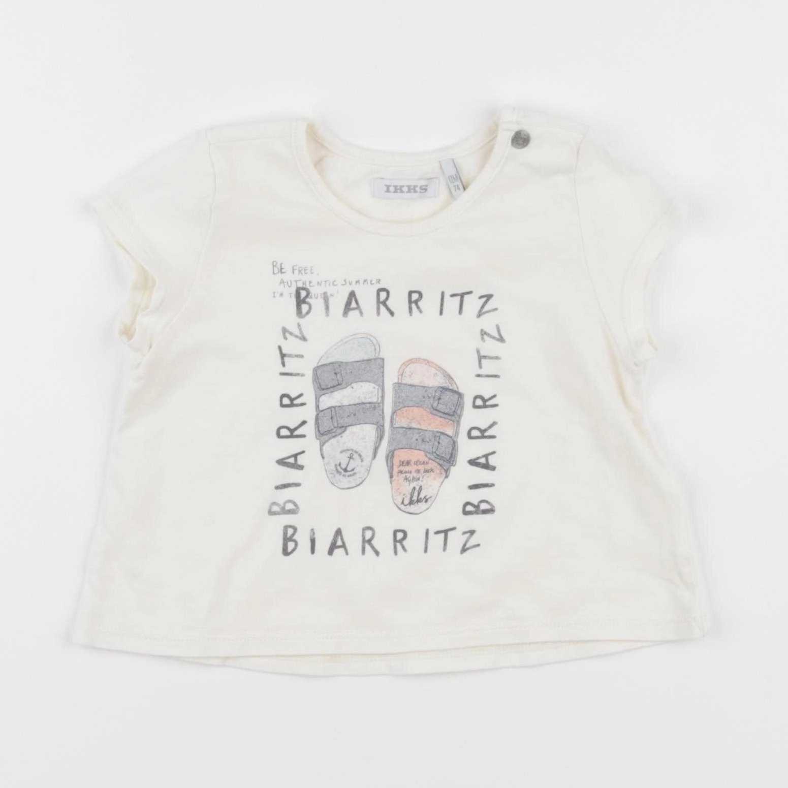 IKKS - tee-shirt blanc - 12 mois