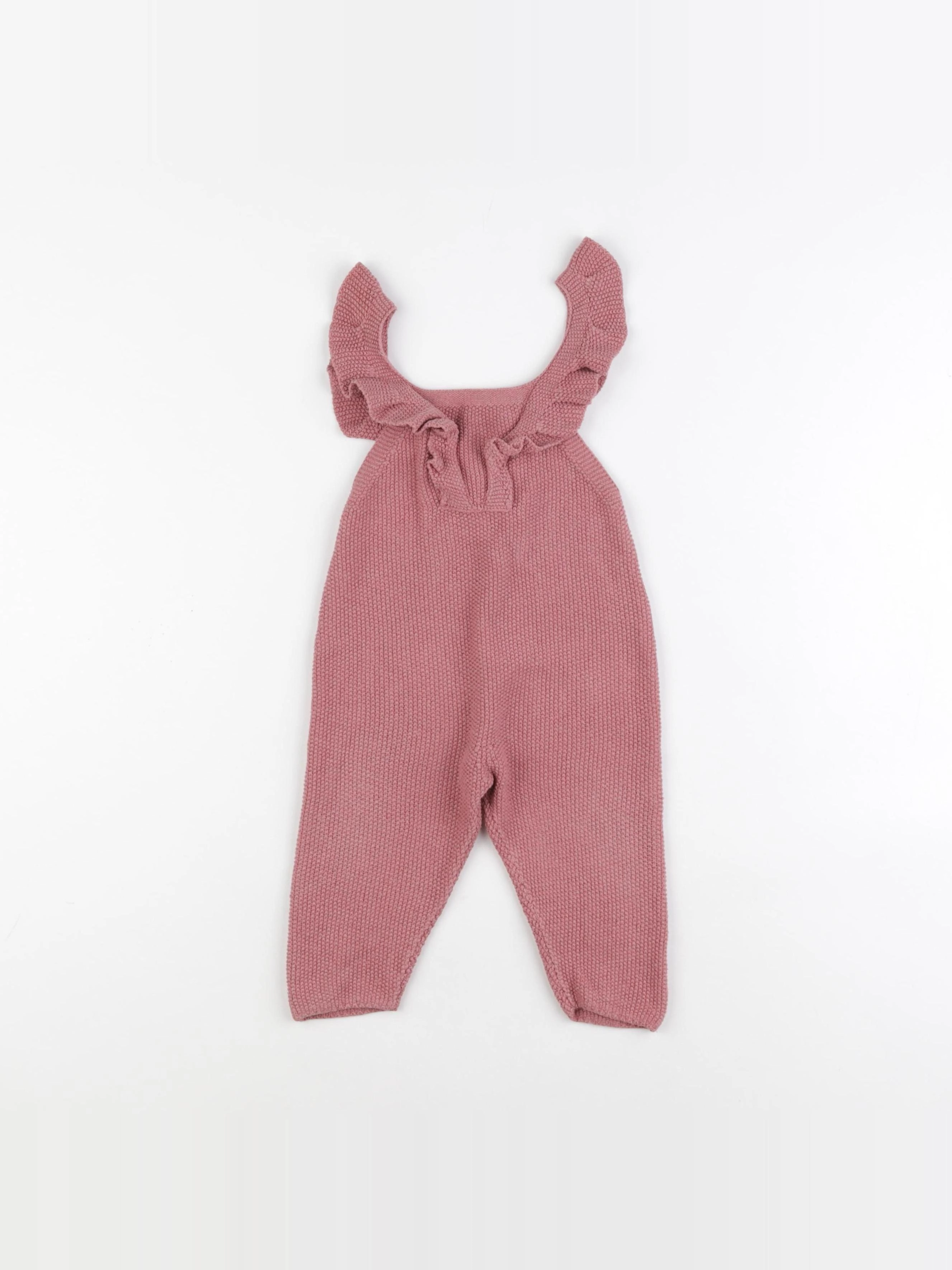 H&M - combinaison rose - 9/12 mois