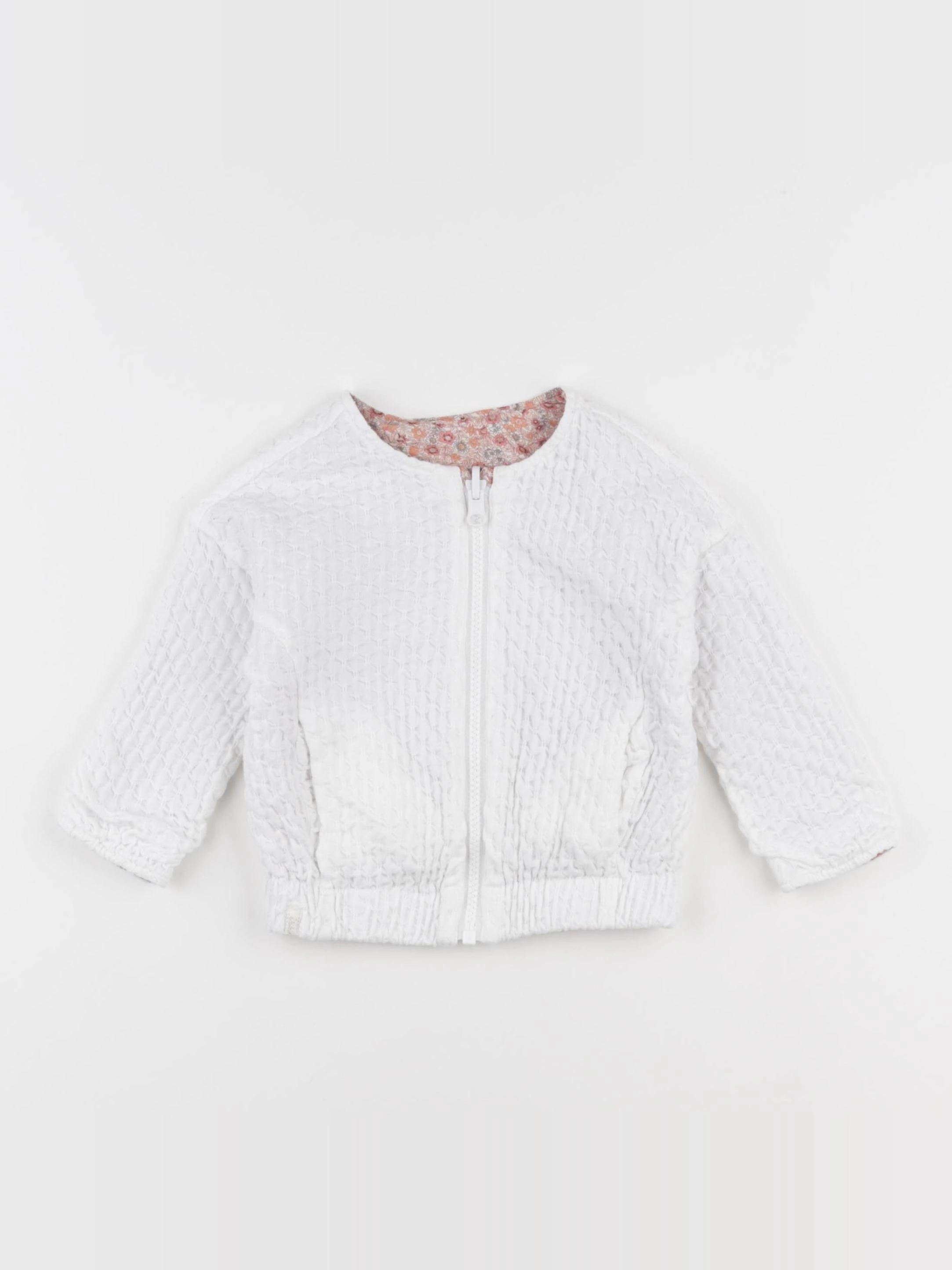 IKKS - veste réversible blanc - 12 mois