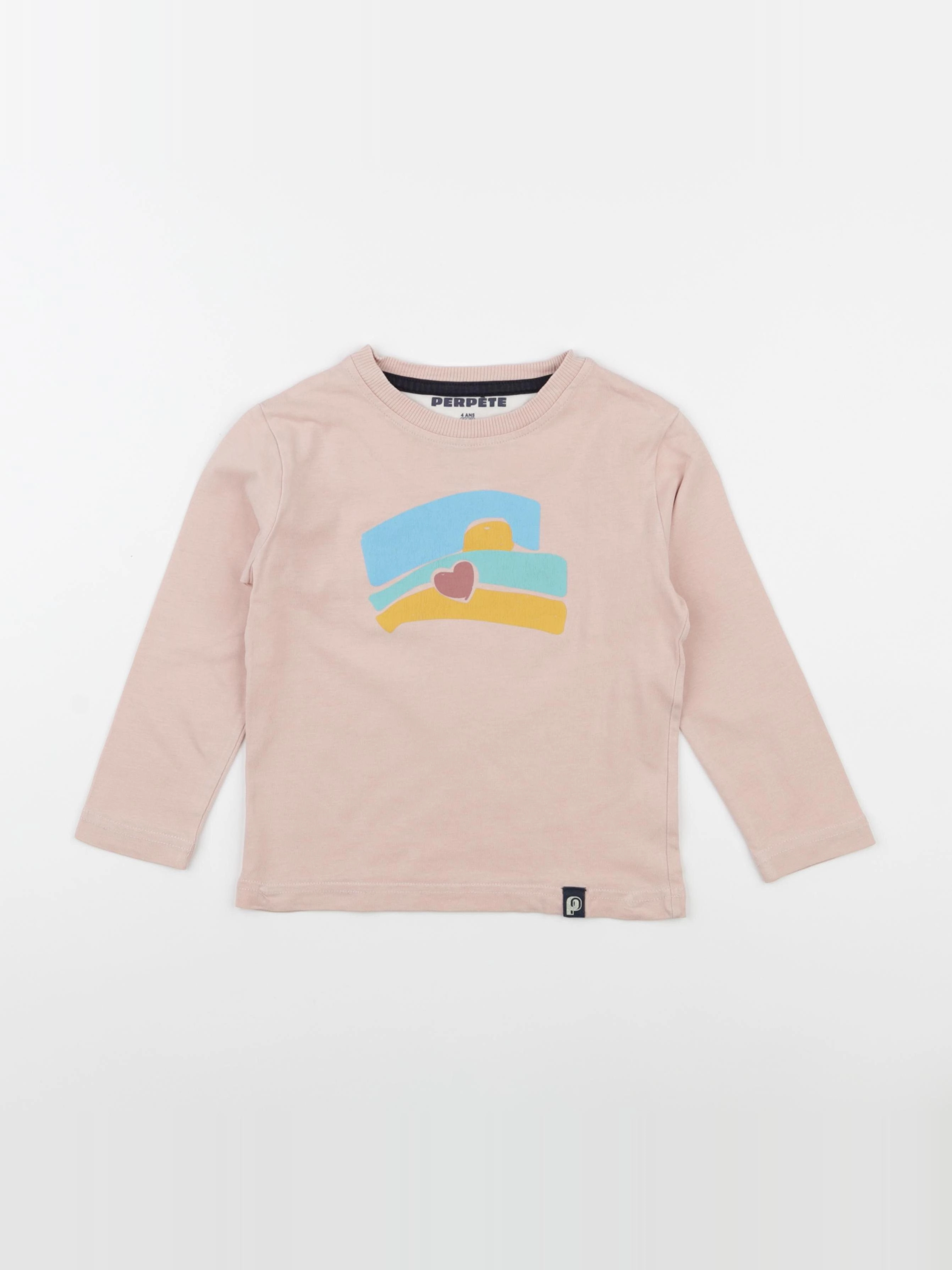 Perpète - tee-shirt rose - 4 ans
