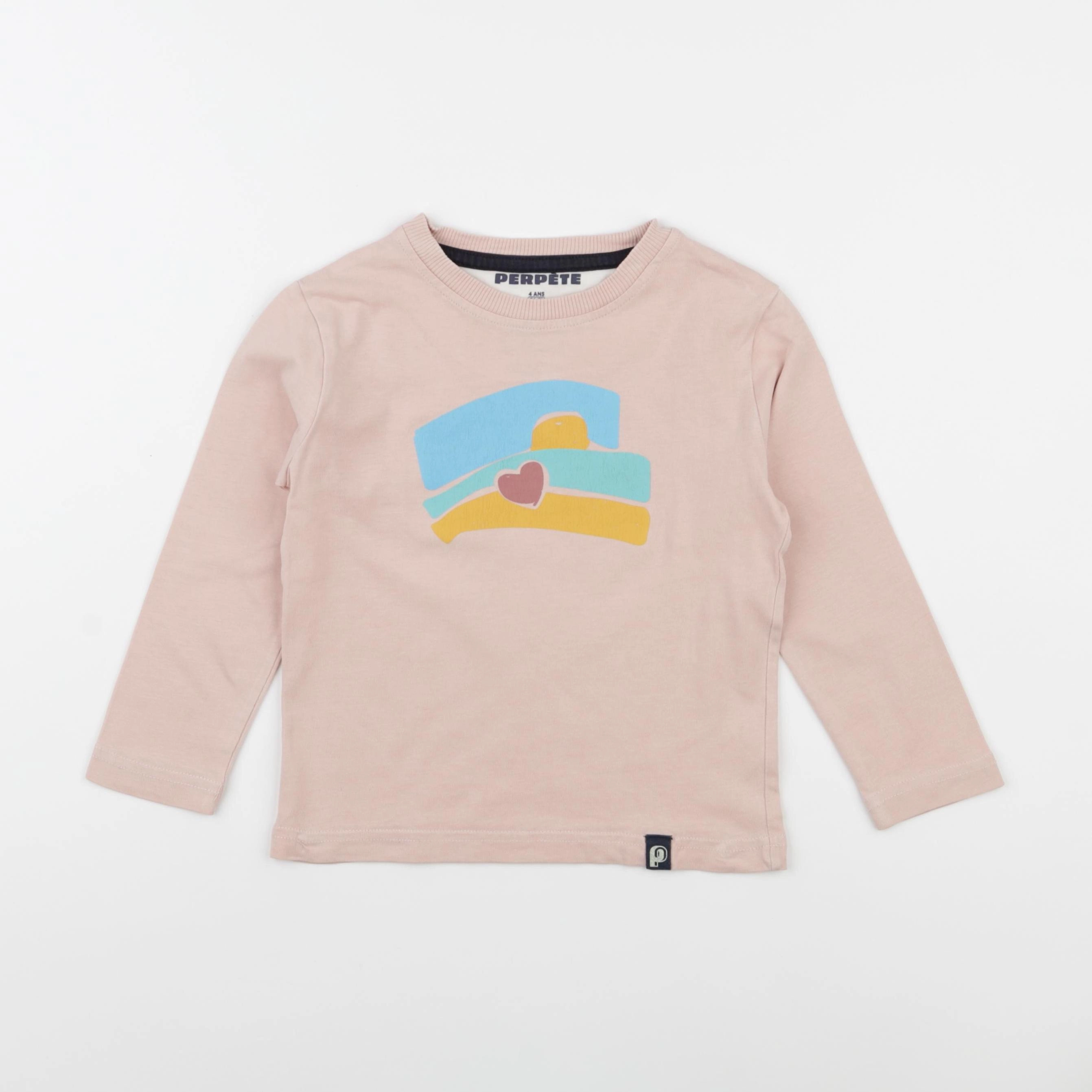 Perpète - tee-shirt rose - 4 ans