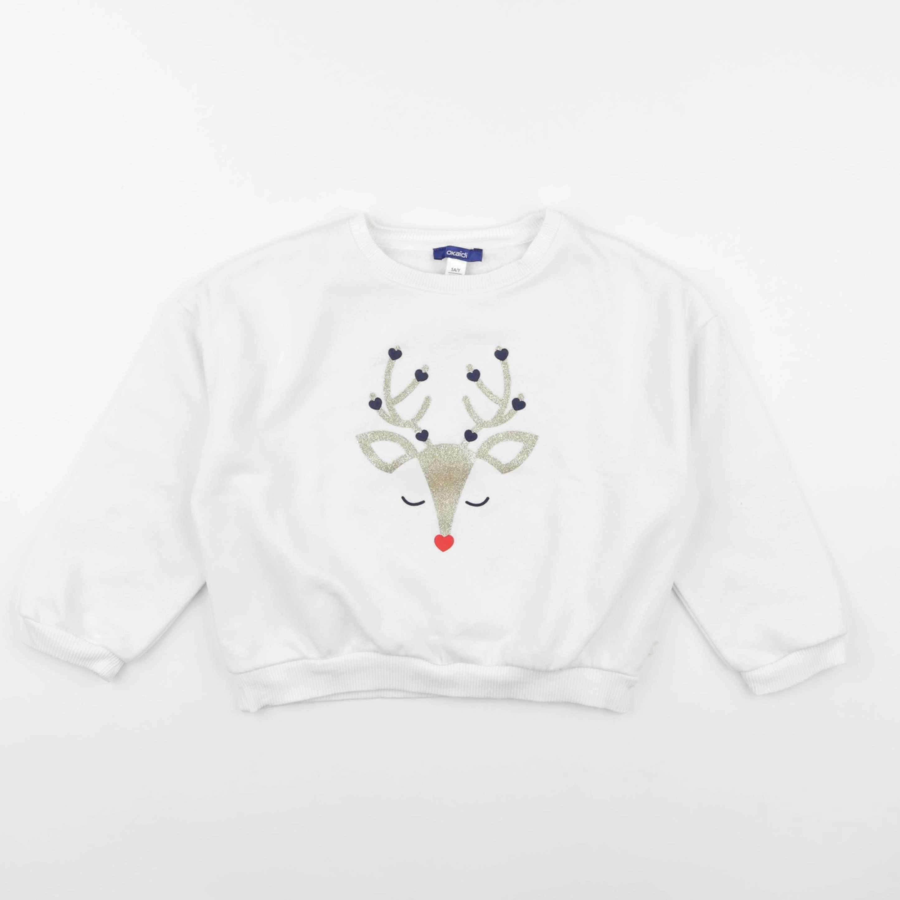 Okaidi - sweat blanc - 5 ans