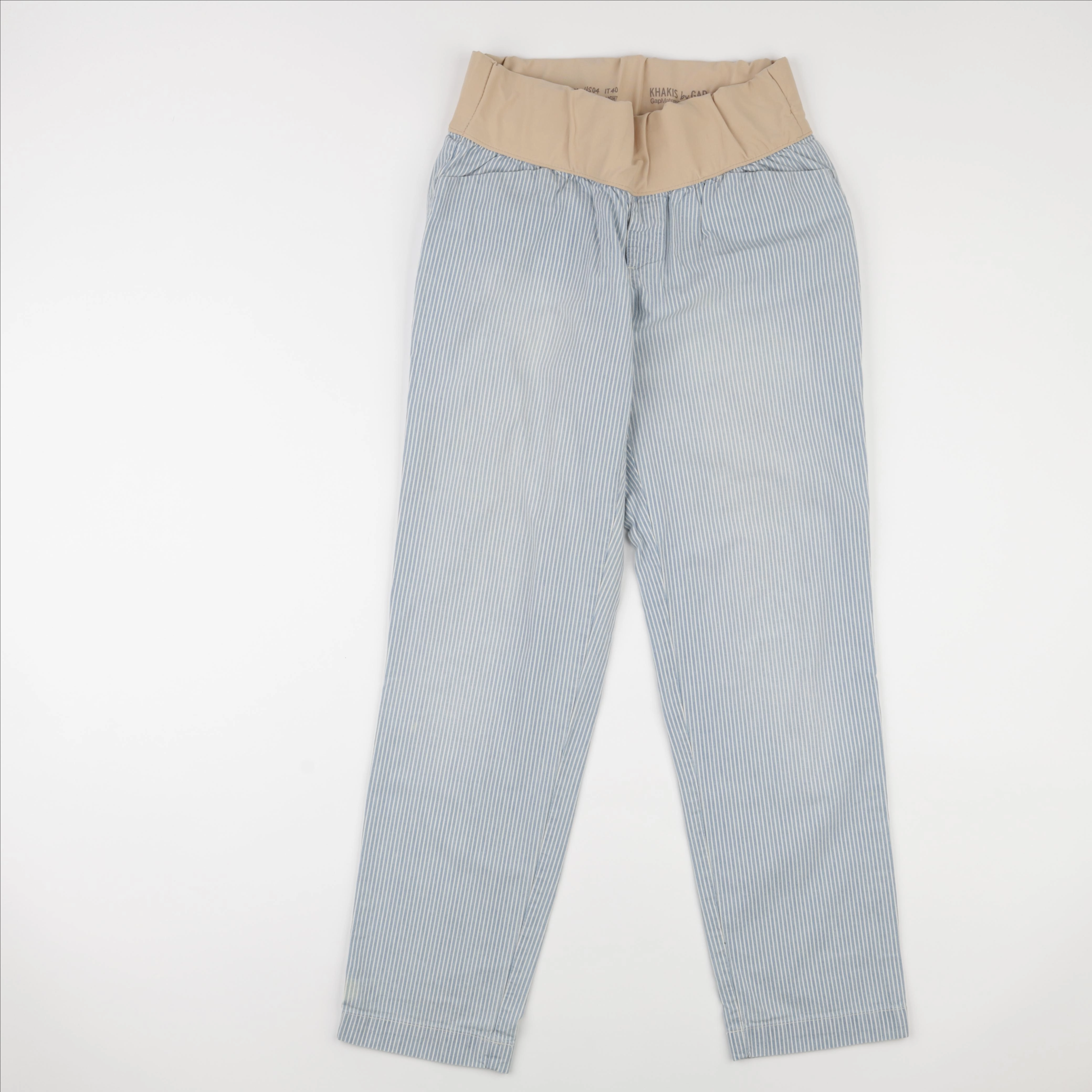 GAP maternité - pantalon grossesse bleu, blanc - 36