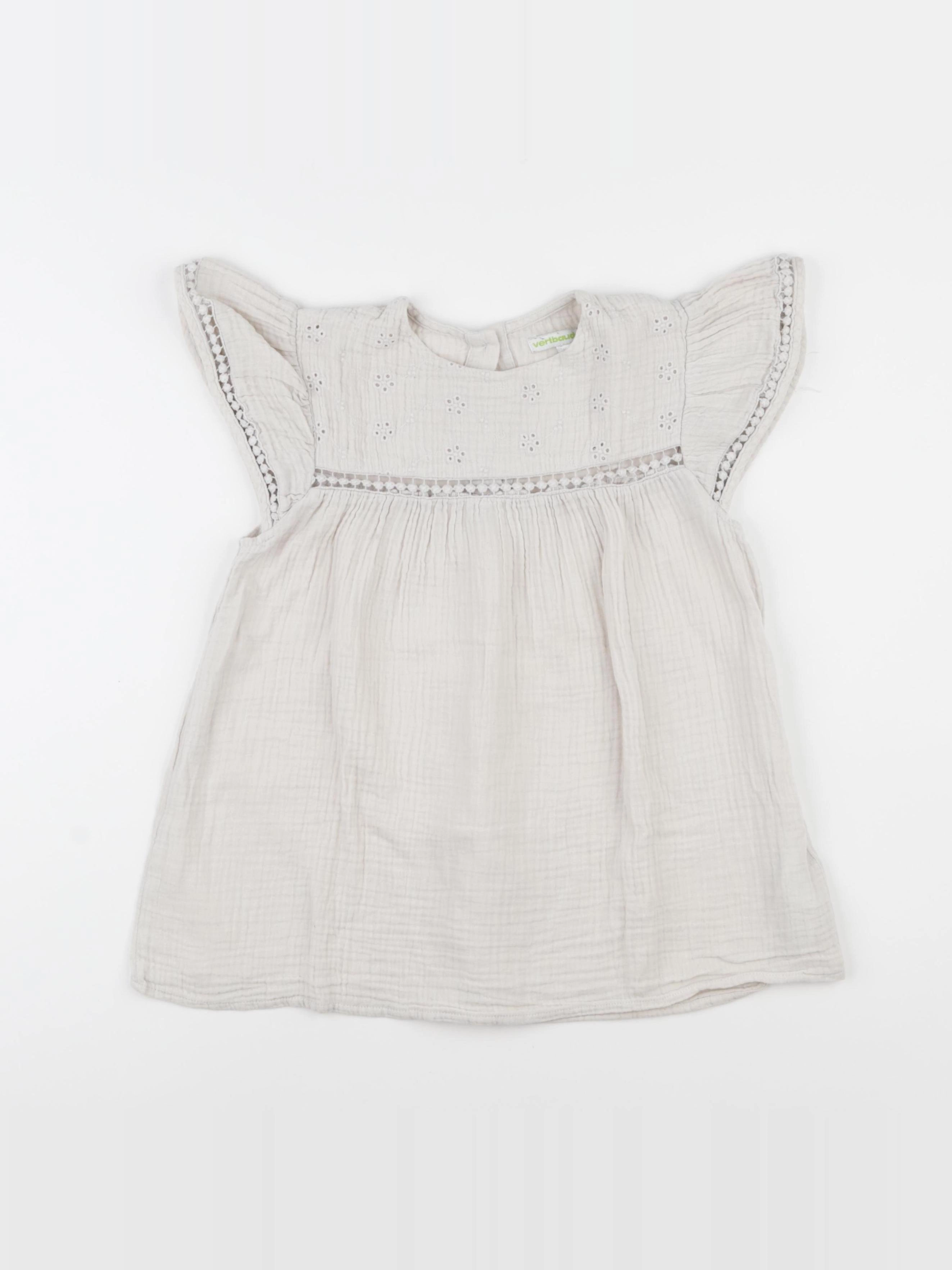 Vertbaudet - blouse beige - 10 ans