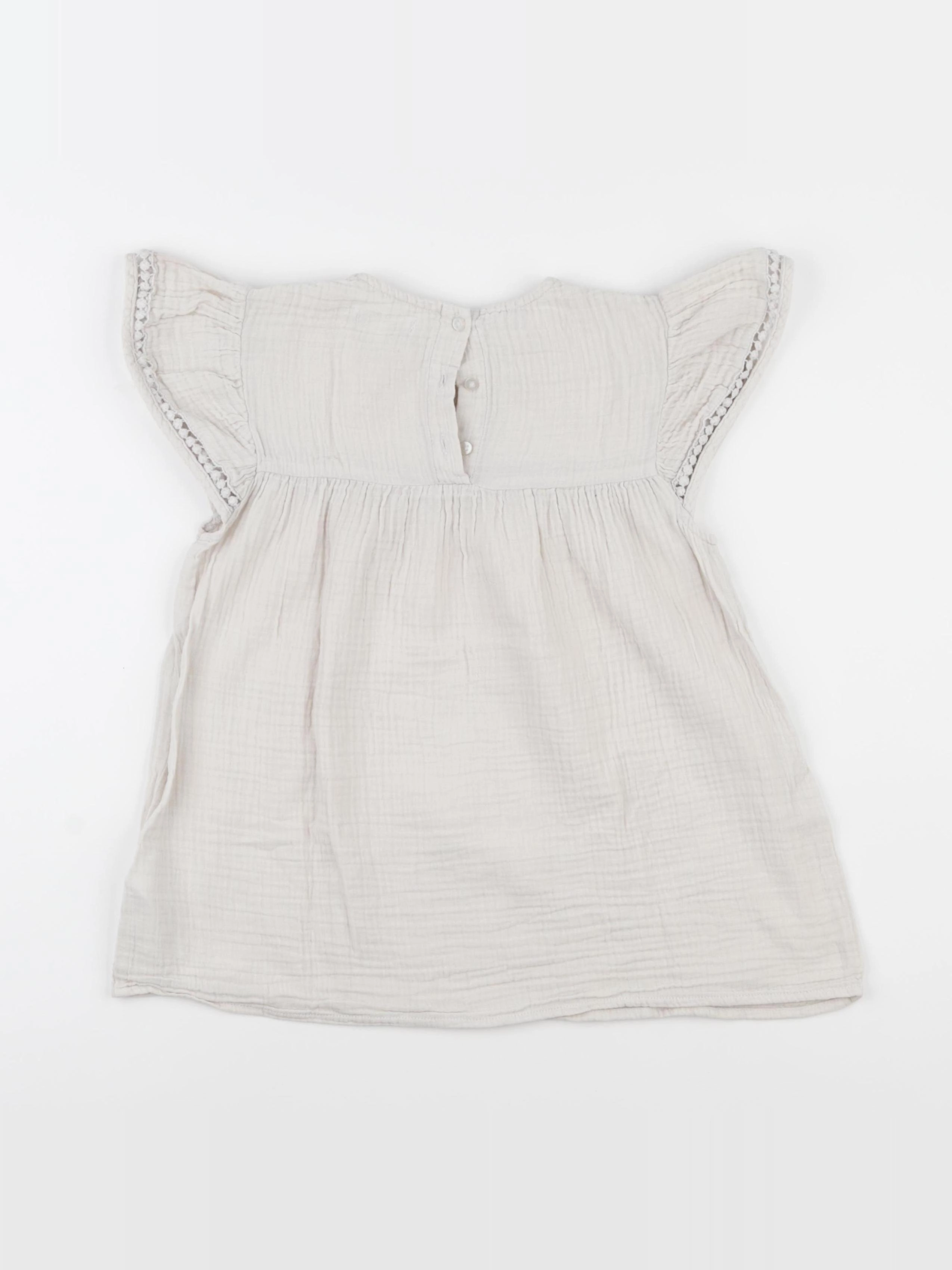 Vertbaudet - blouse beige - 10 ans