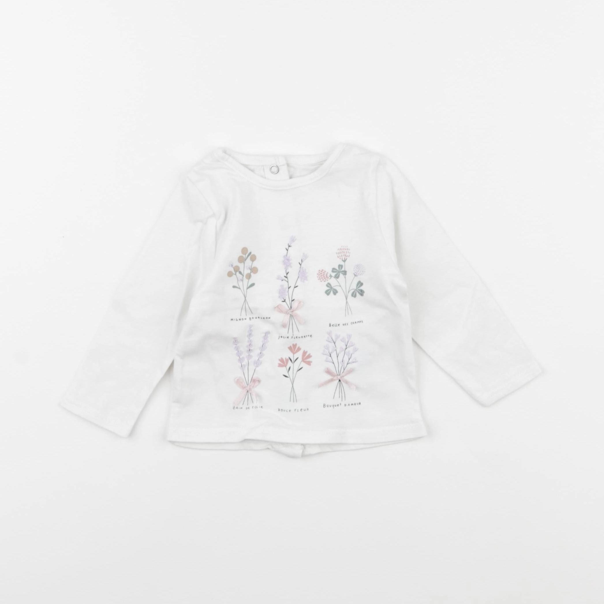 Vertbaudet - tee-shirt blanc - 3 mois