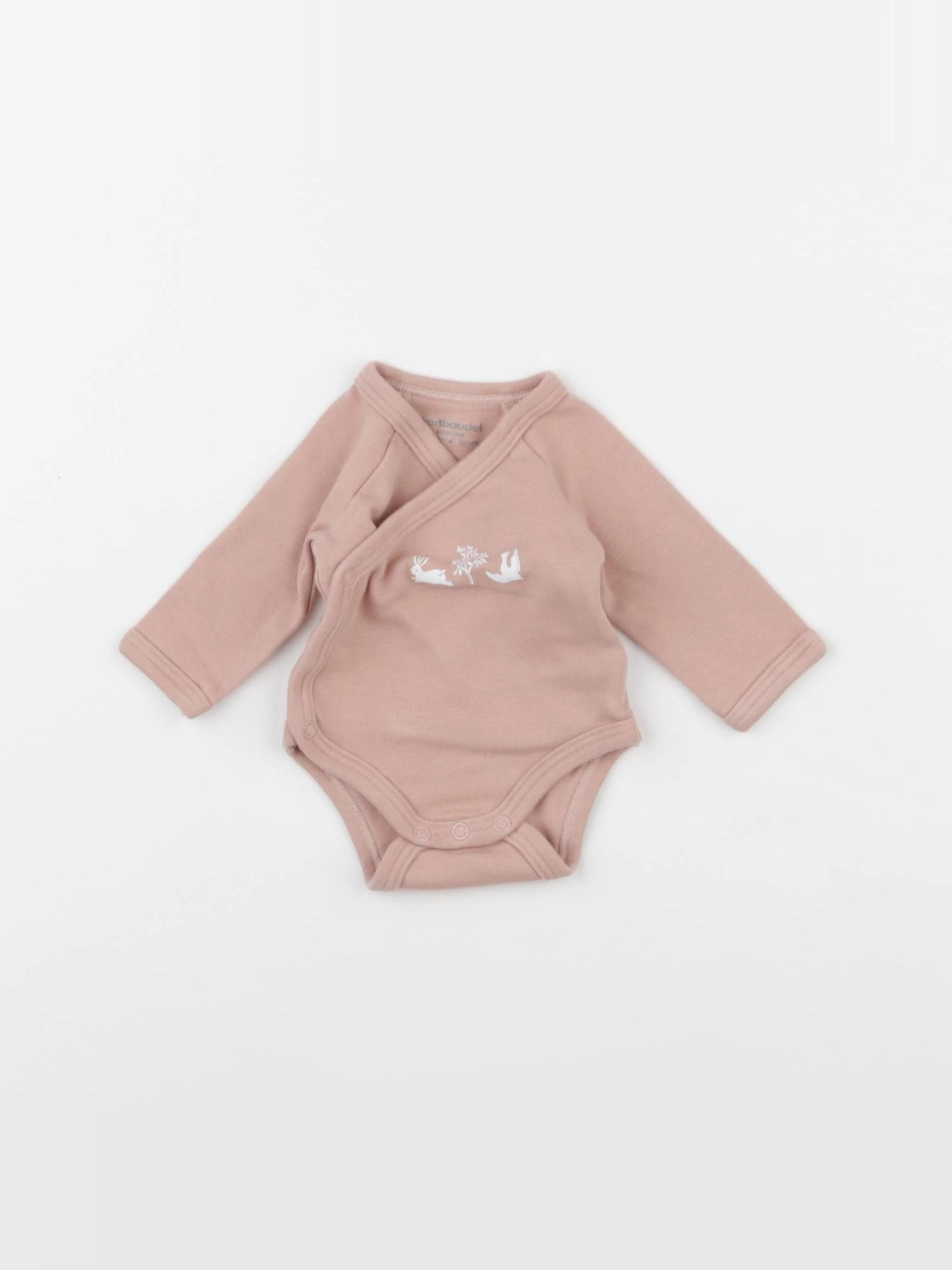 Vertbaudet - body rose - 0 mois