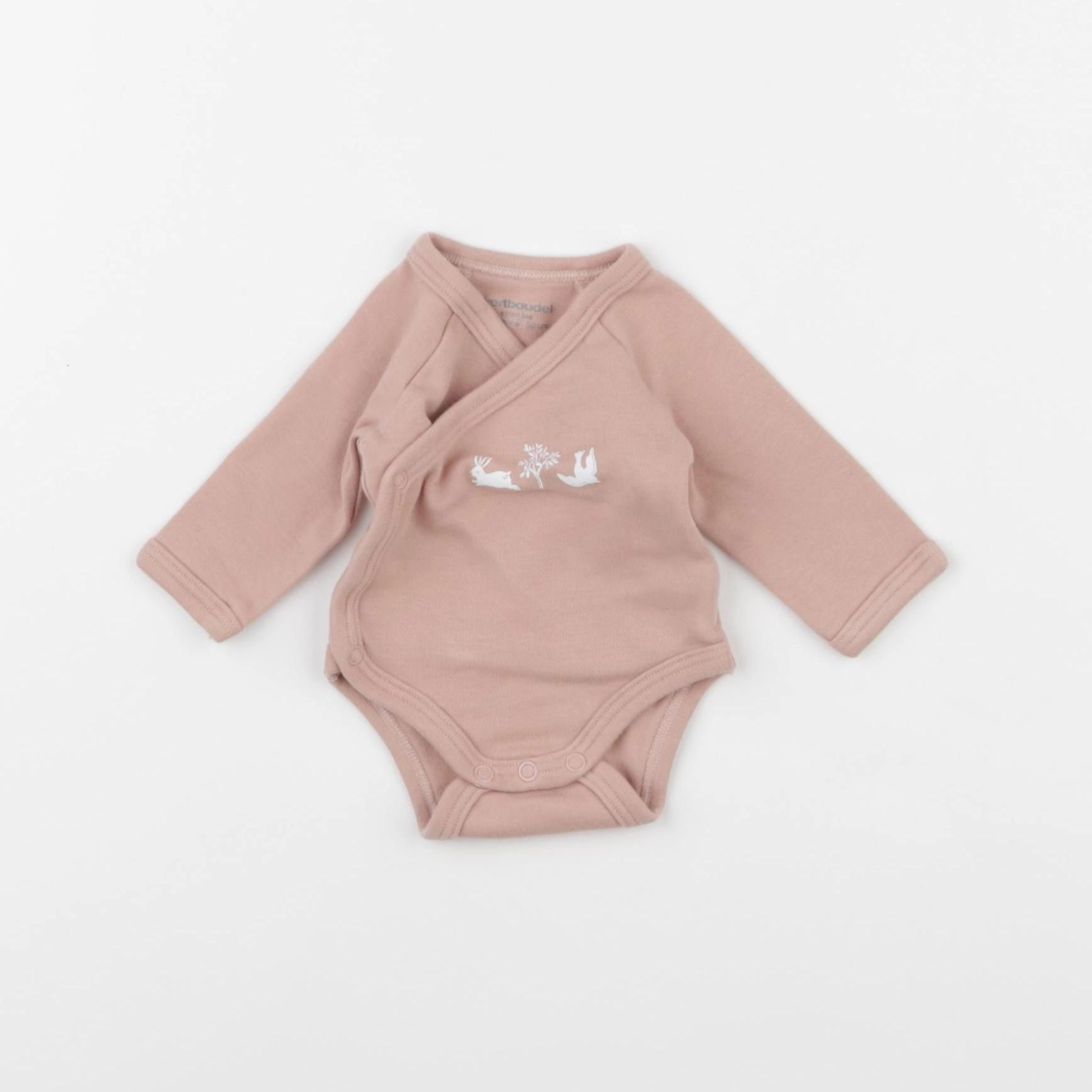 Vertbaudet - body rose - 0 mois