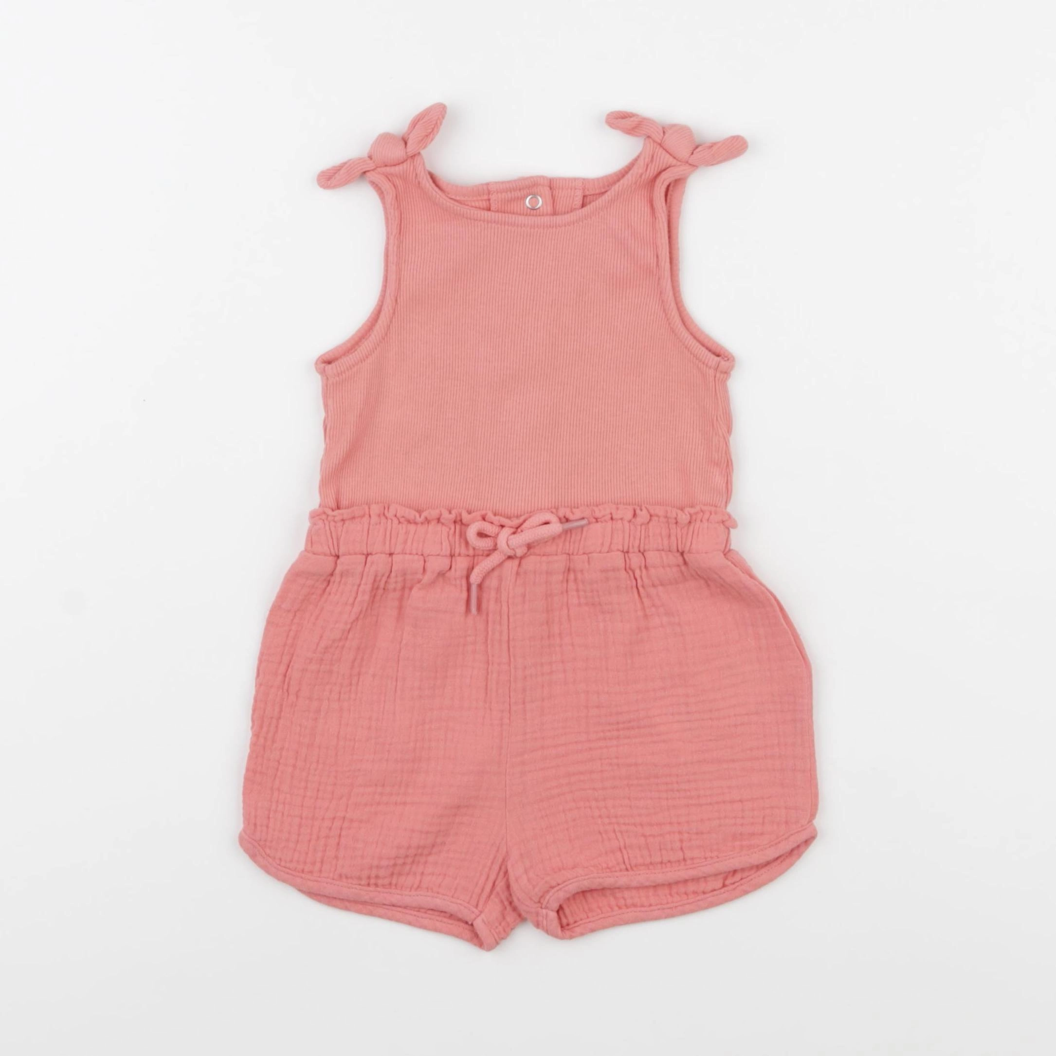 Vertbaudet - combinaison rose - 9 mois