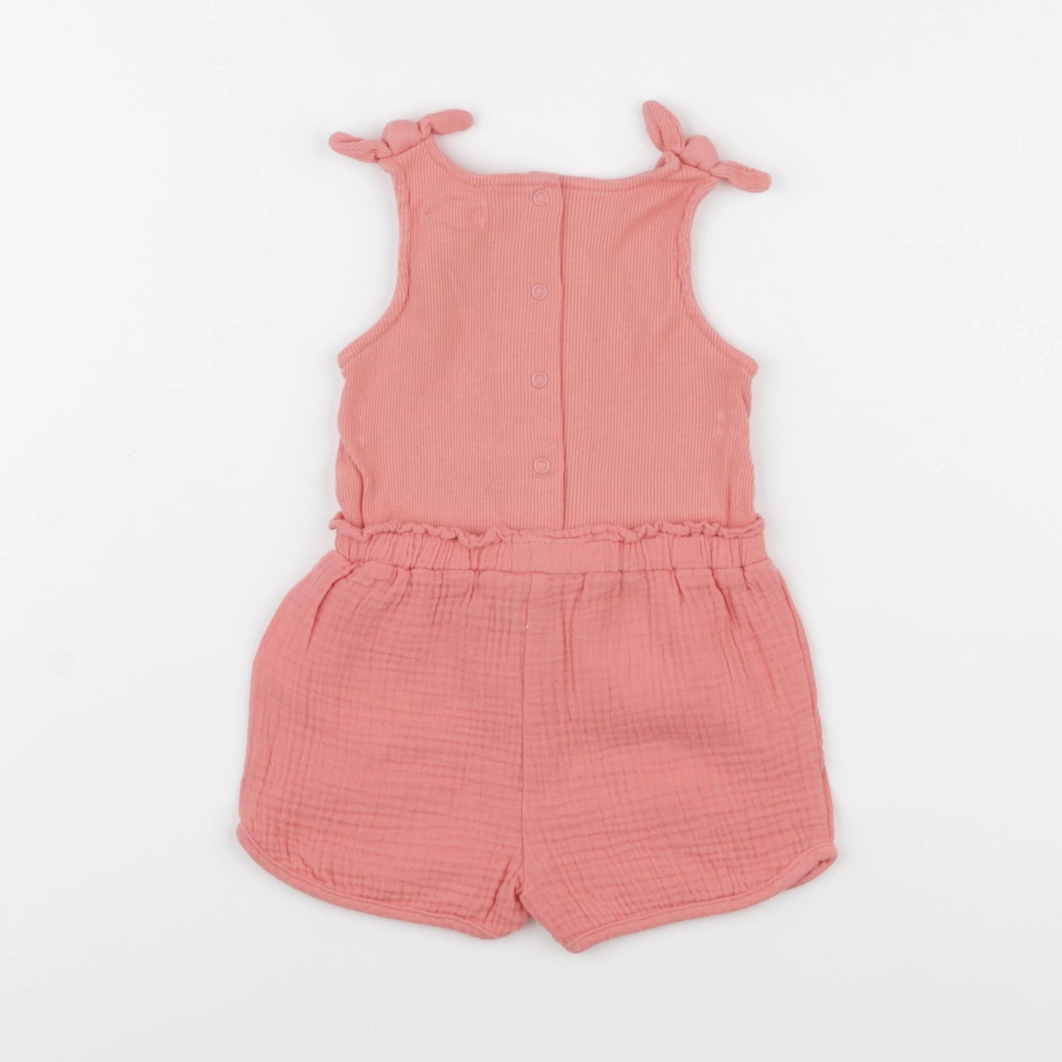 Vertbaudet - combinaison rose - 9 mois