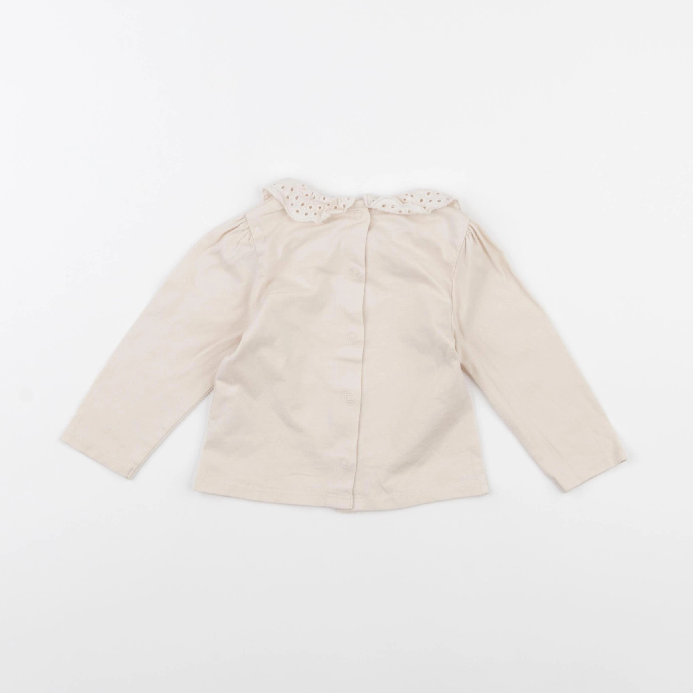 Vertbaudet - tee-shirt beige - 6 mois