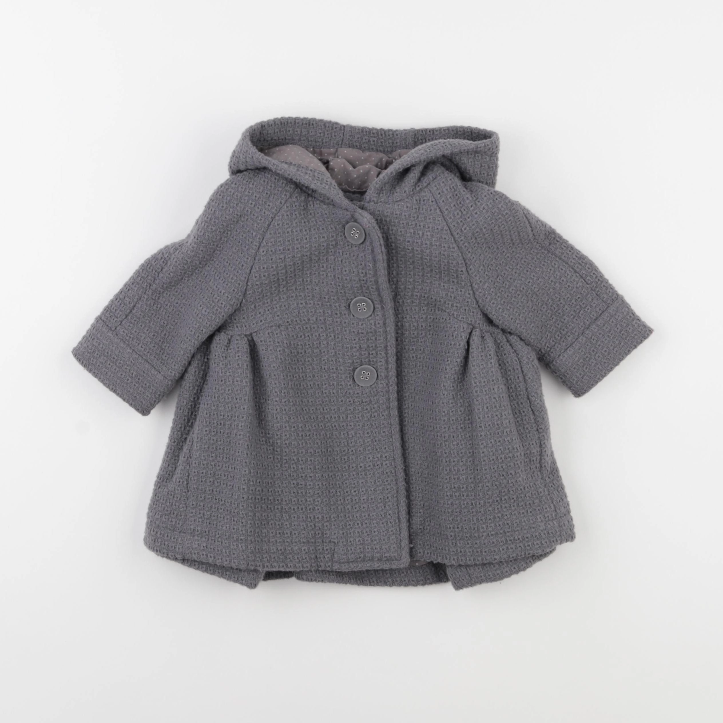 Vertbaudet - manteau gris - 6 mois