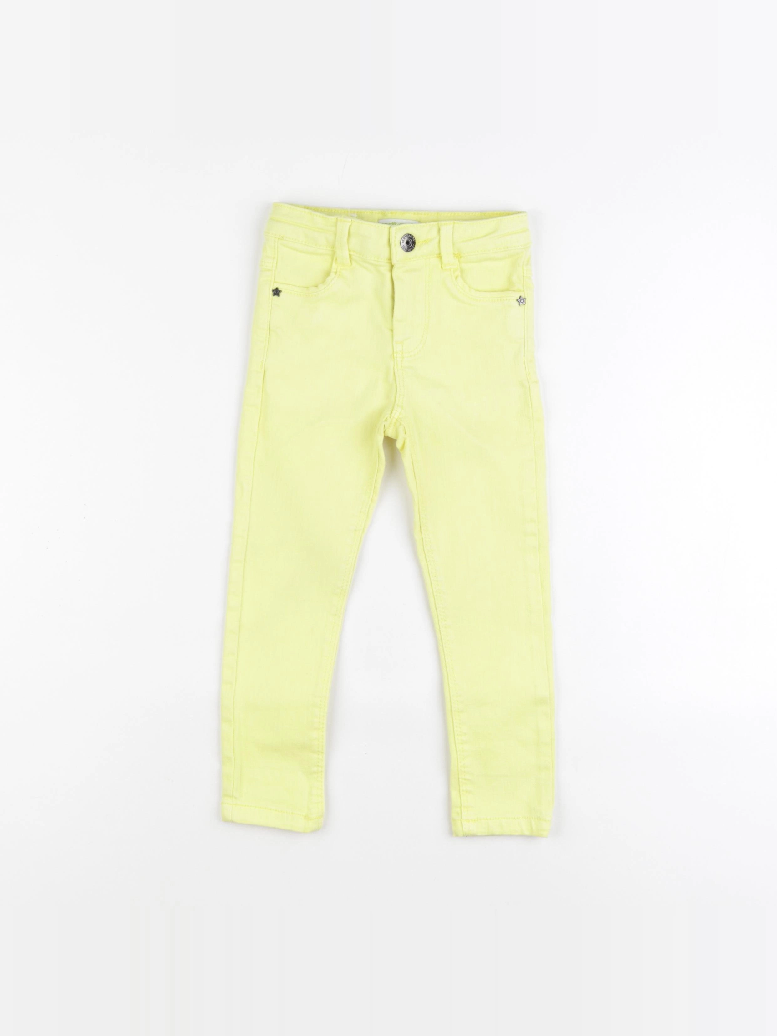 Vertbaudet - jean jaune fluo - 3 ans