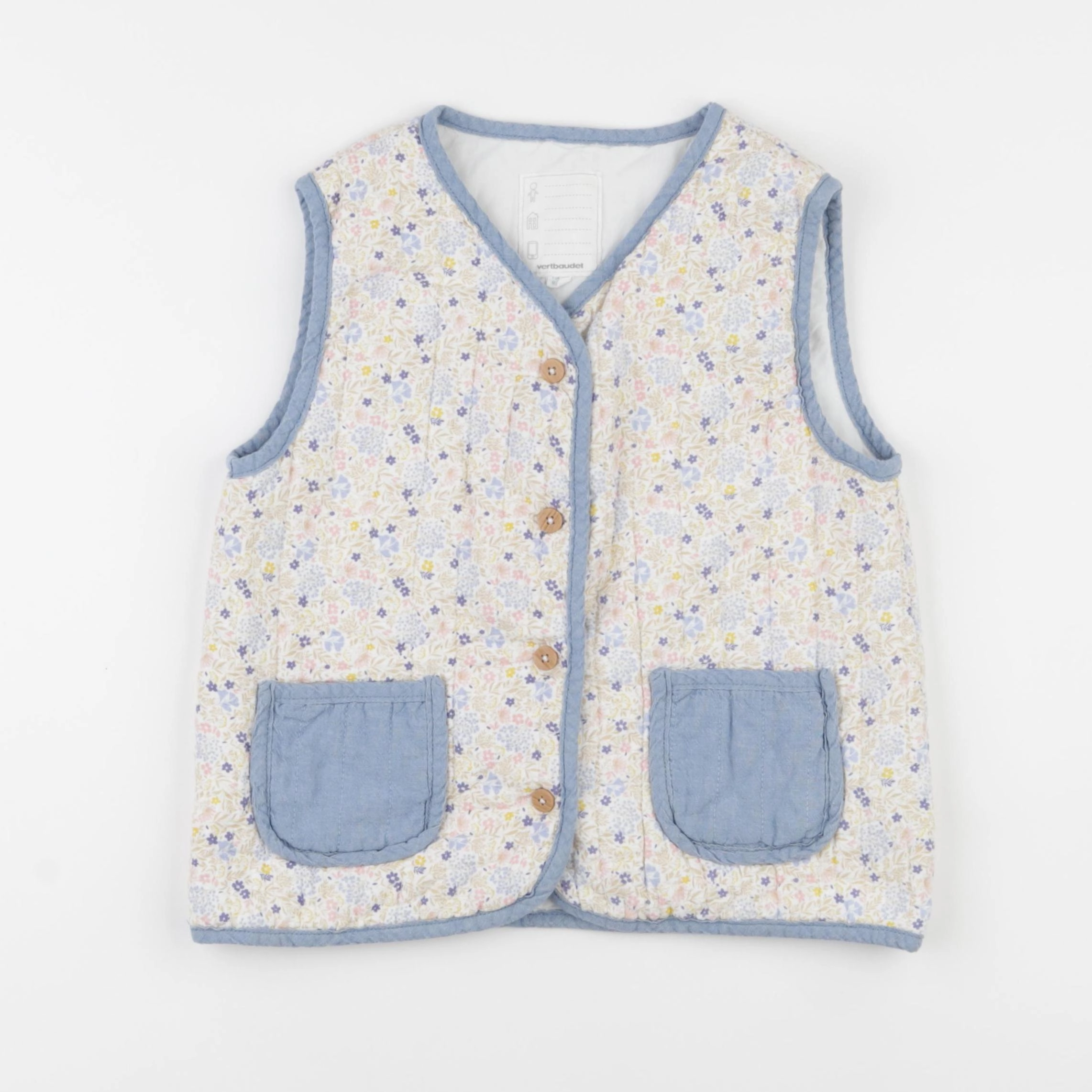 Vertbaudet - gilet multicolore - 9 ans