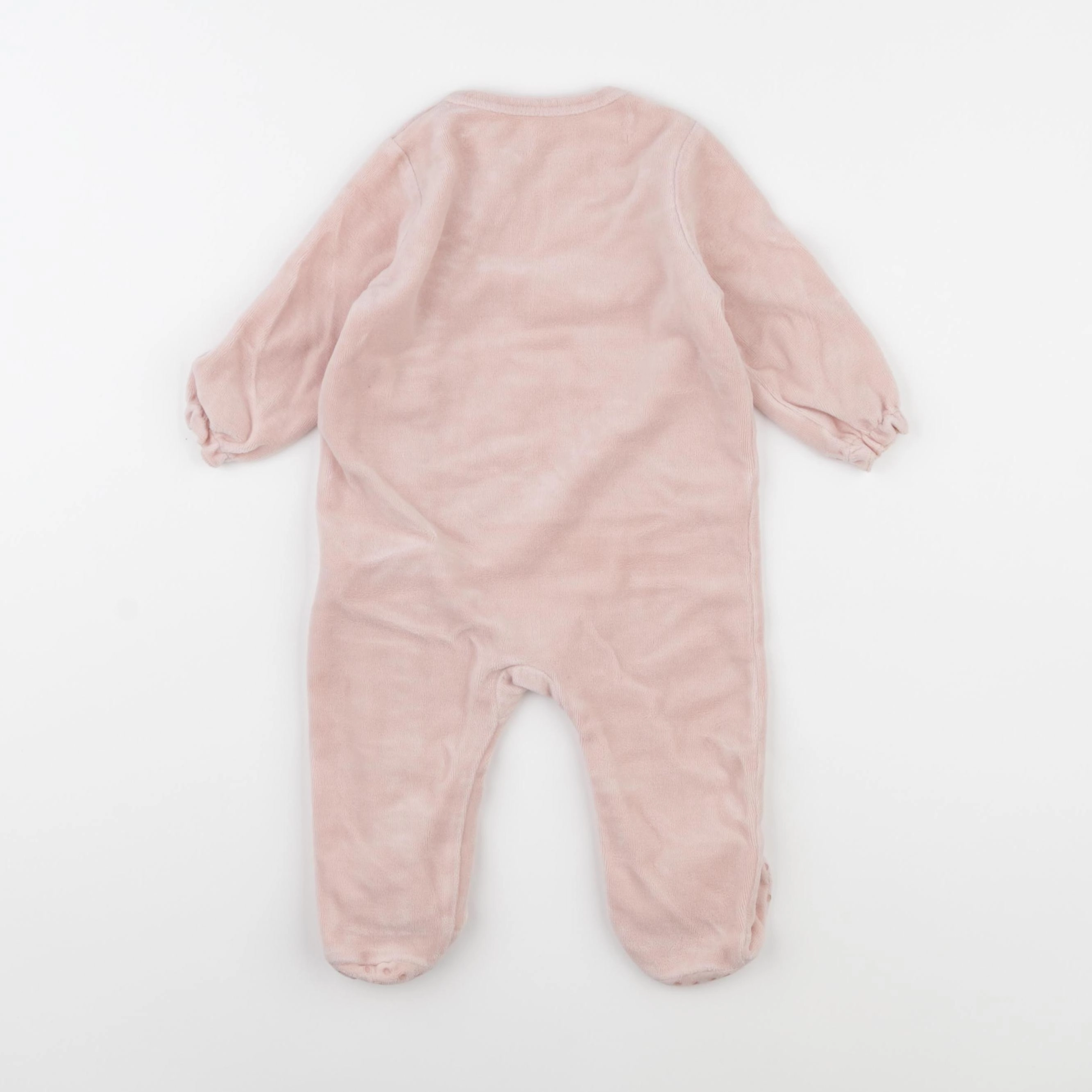 Vertbaudet - pyjama velours rose - 9 mois