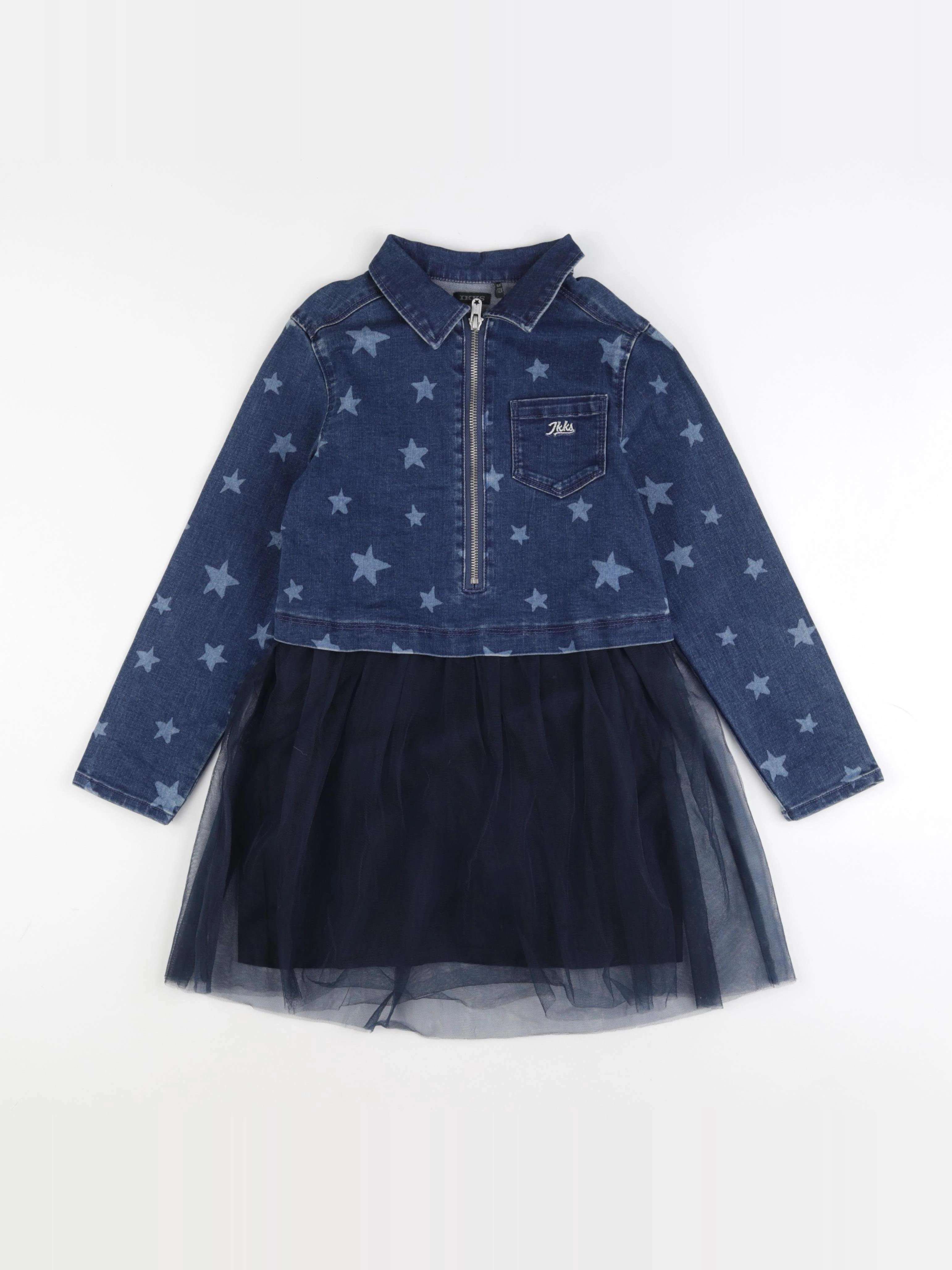 IKKS - robe imprimé au dos bleu - 8 ans
