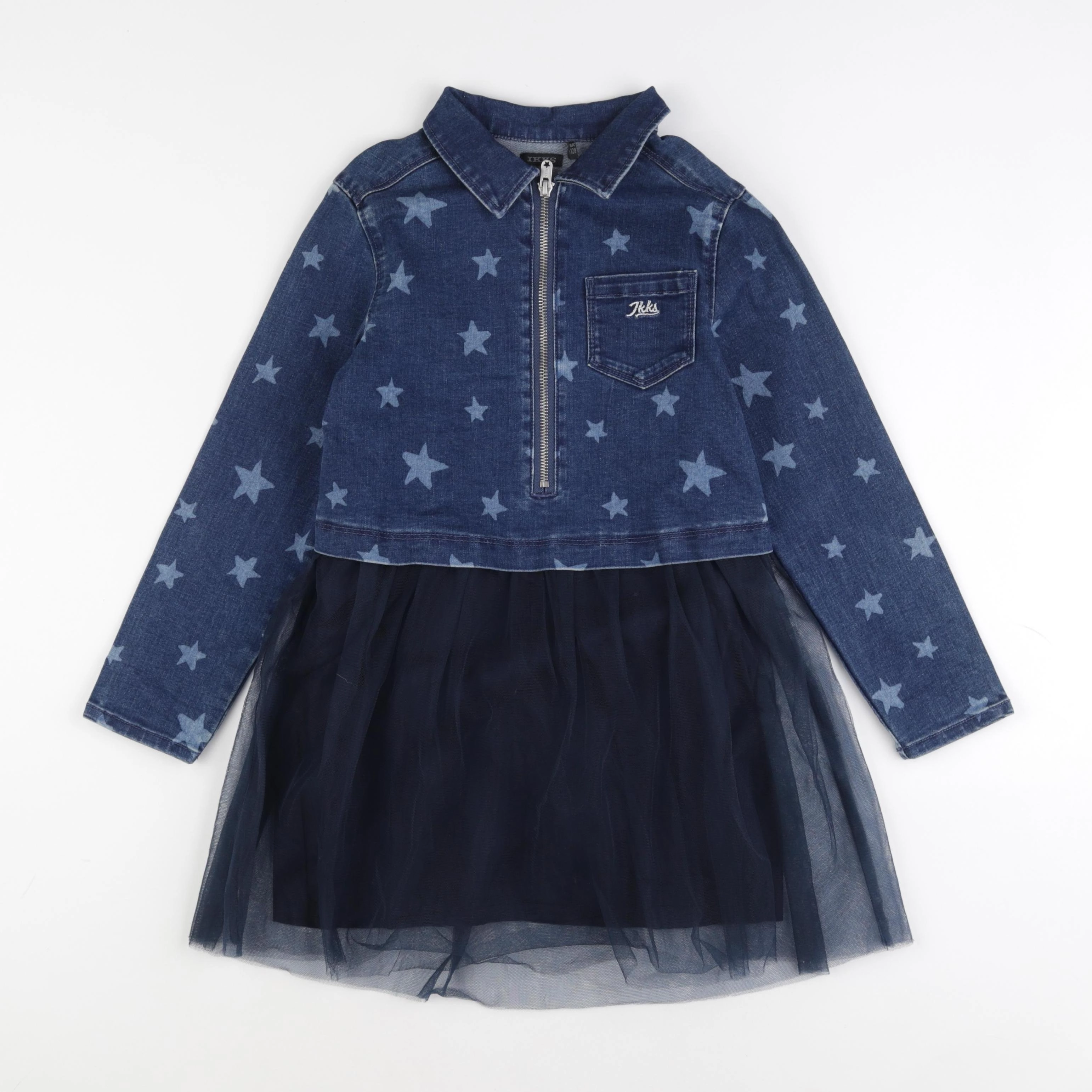 IKKS - robe imprimé au dos bleu - 8 ans