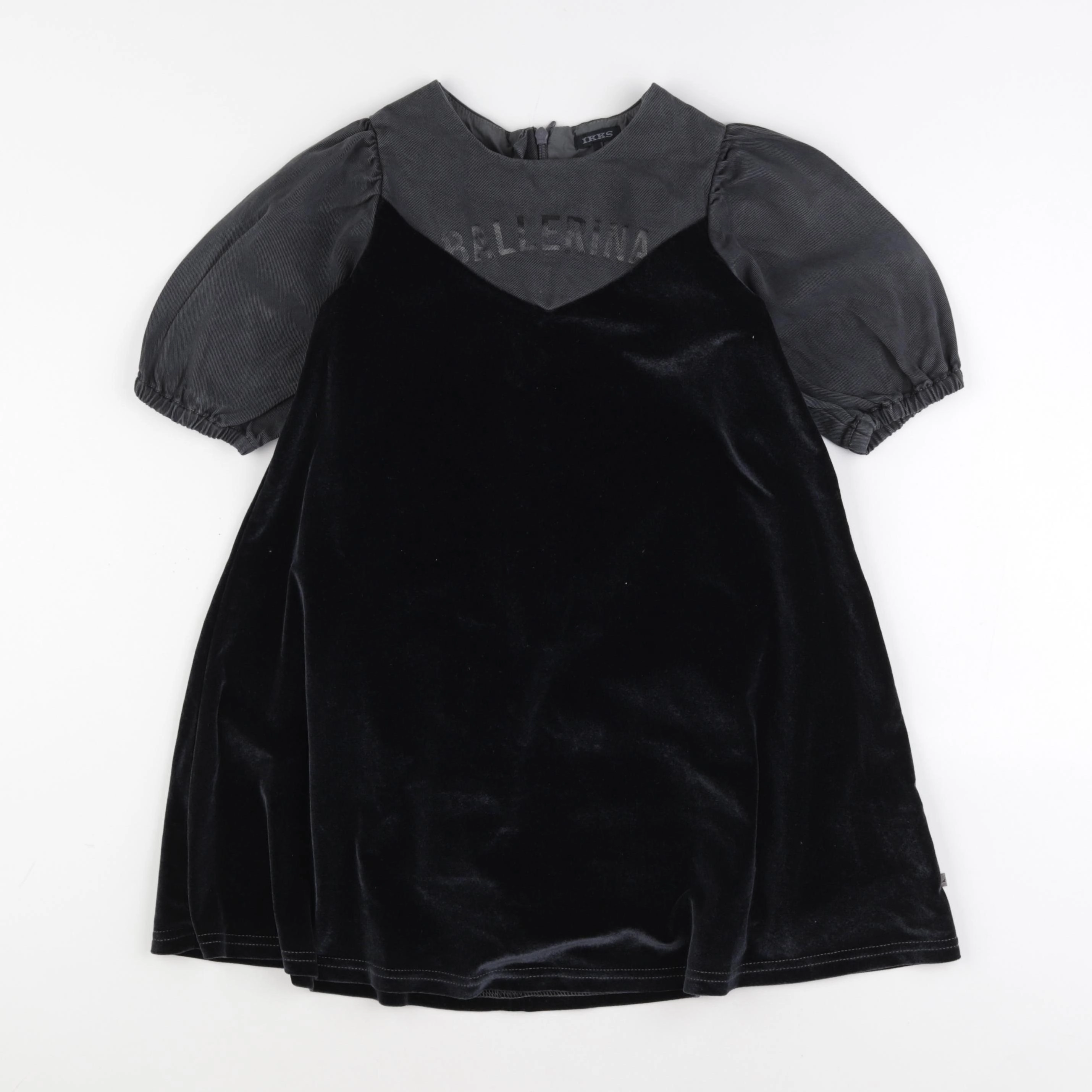 IKKS - robe noir, gris - 8 ans